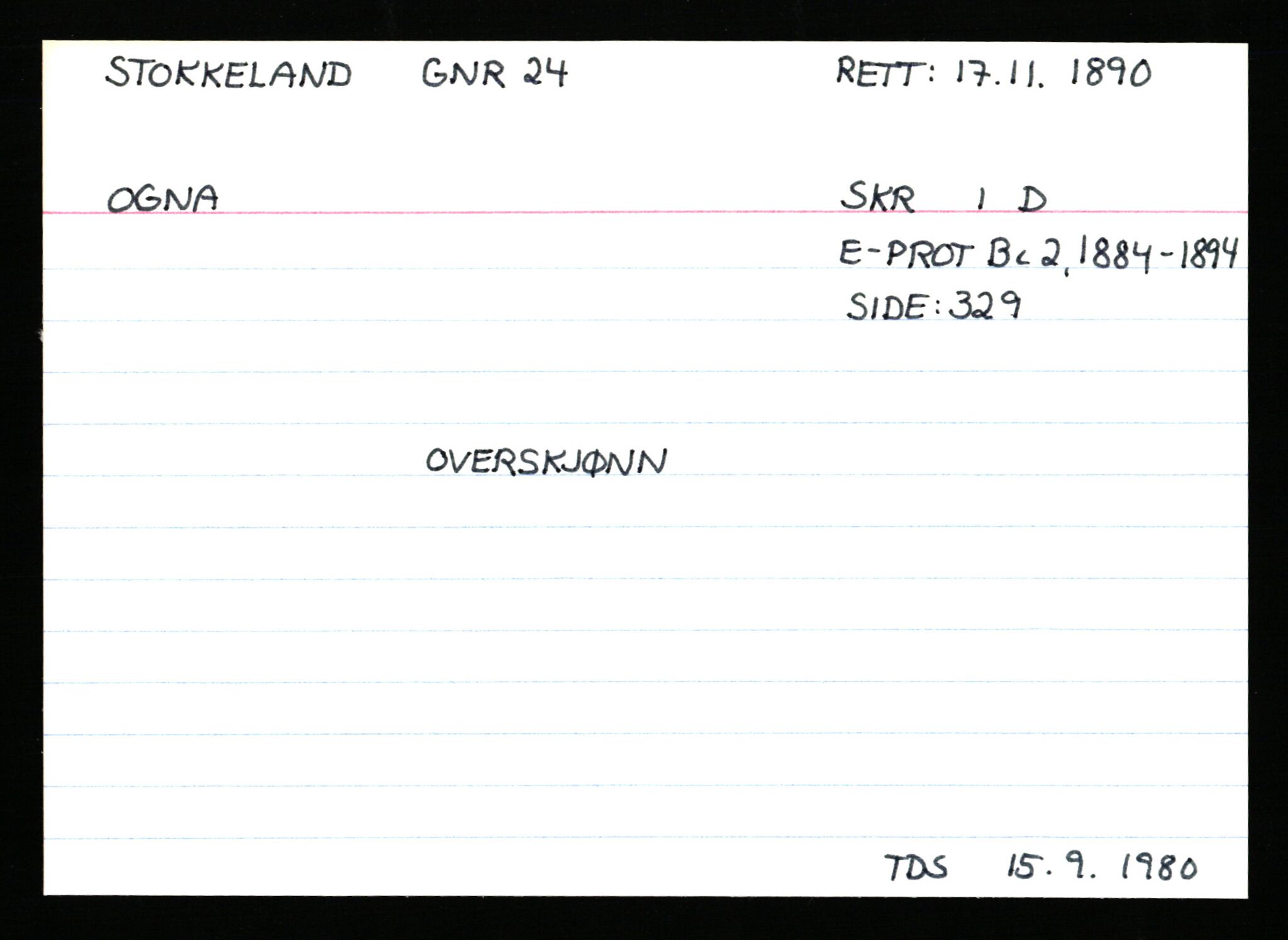 Statsarkivet i Stavanger, AV/SAST-A-101971/03/Y/Ym/L0056: Åstedskort sortert etter gårdsnavn: Stokkeland - Sund, 1600-1950, s. 31