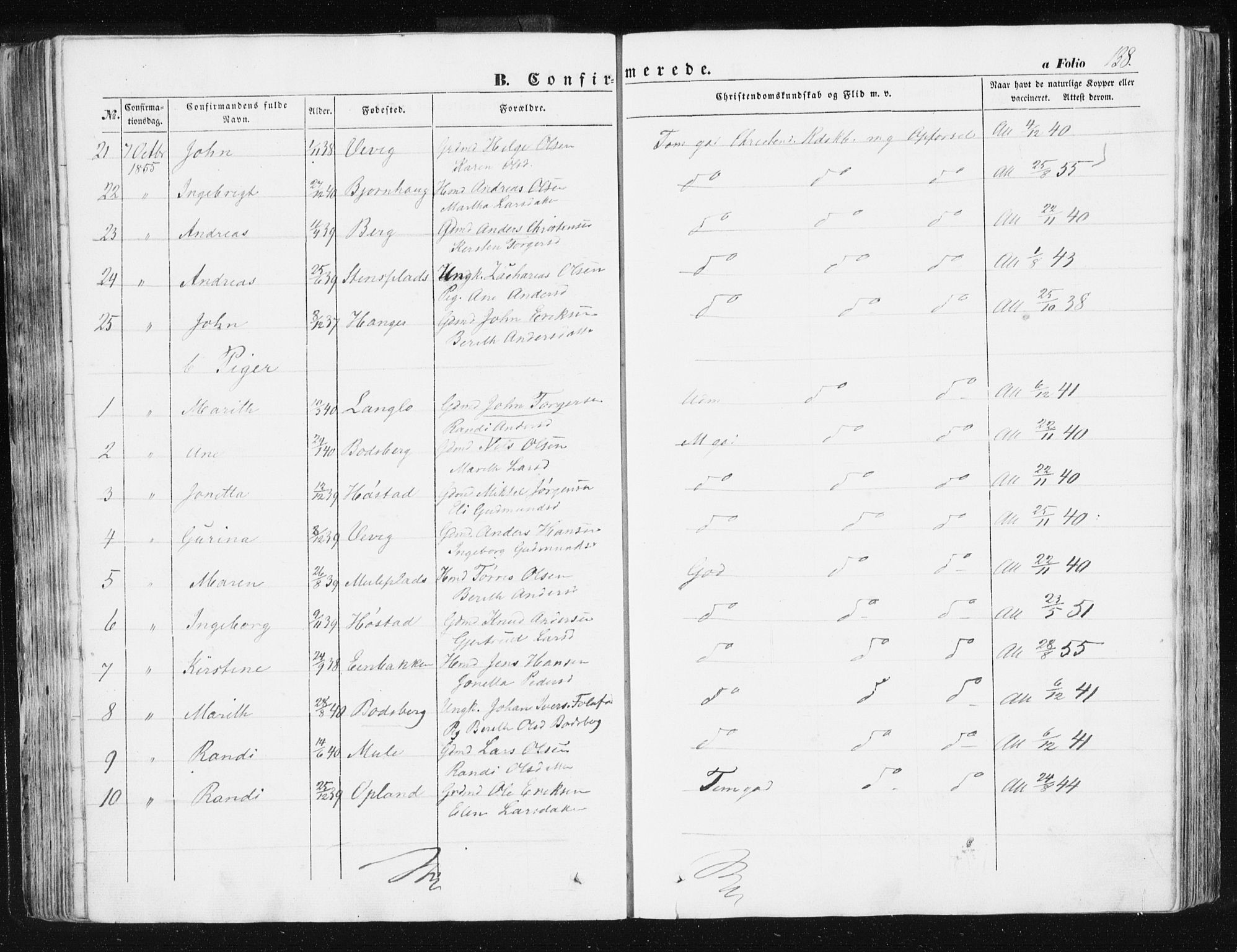 Ministerialprotokoller, klokkerbøker og fødselsregistre - Sør-Trøndelag, SAT/A-1456/612/L0376: Ministerialbok nr. 612A08, 1846-1859, s. 138