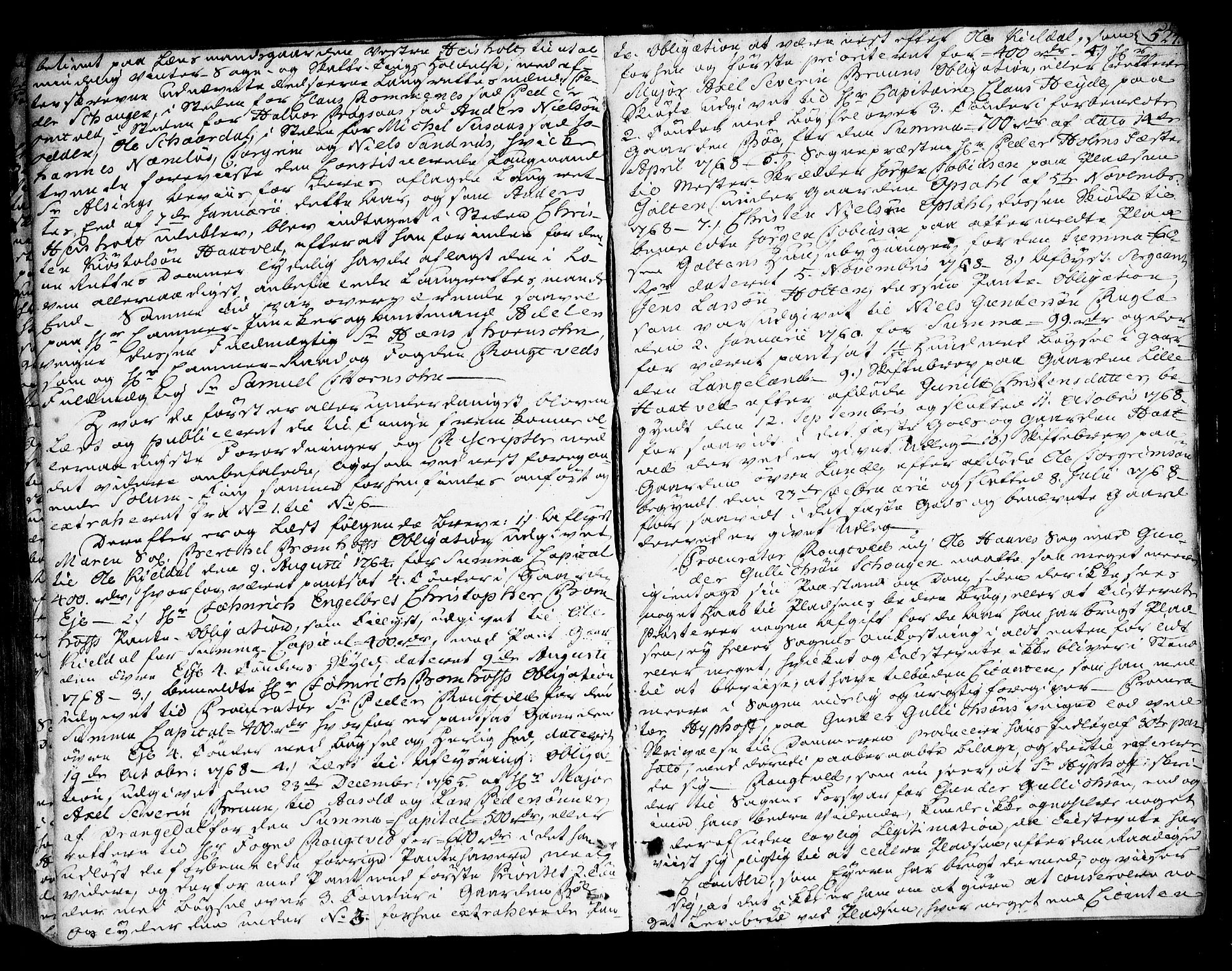 Nedre Telemark sorenskriveri, AV/SAKO-A-135/F/Fa/L0024: Tingbok, 1767-1769, s. 524