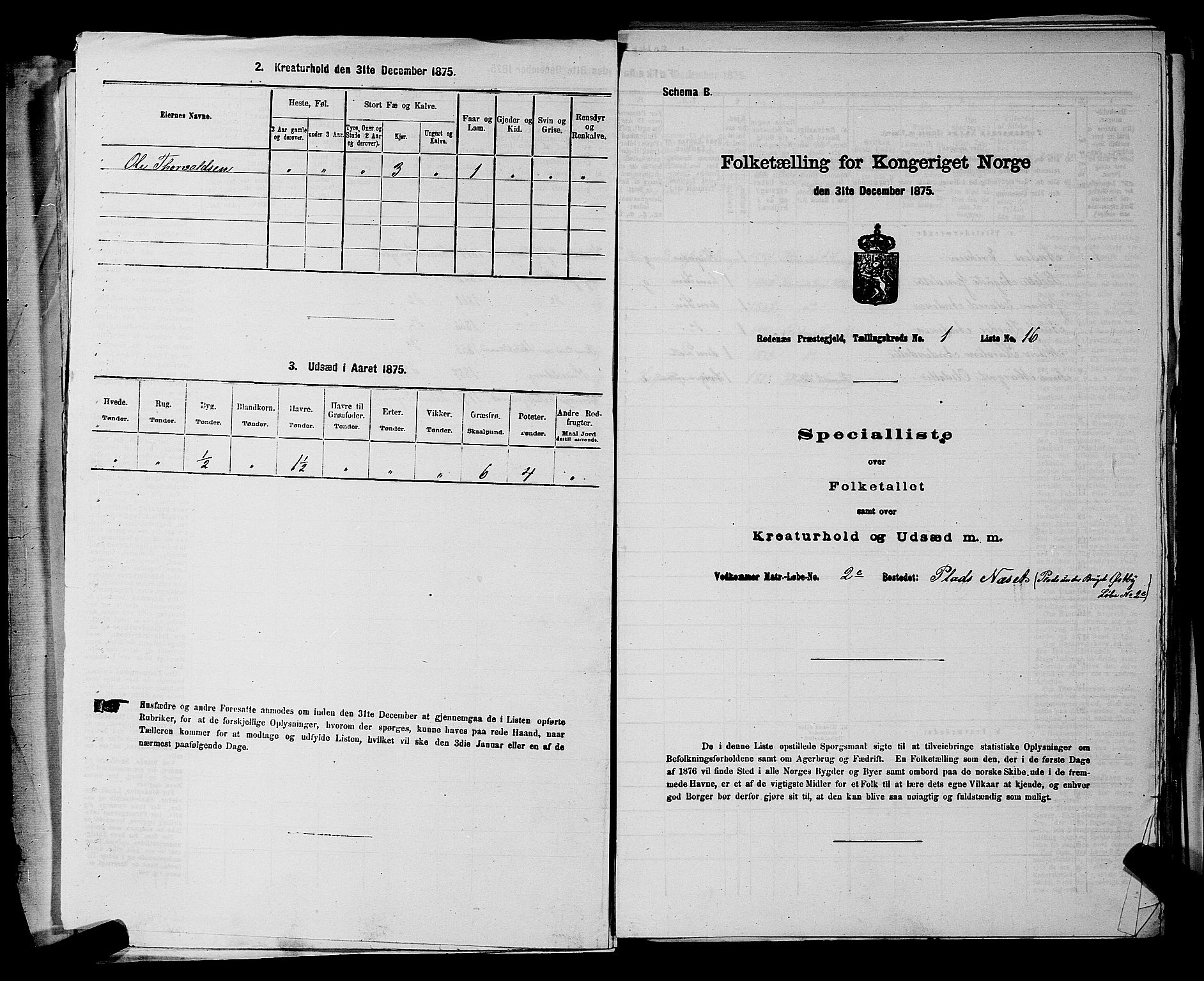 RA, Folketelling 1875 for 0120P Rødenes prestegjeld, 1875, s. 55