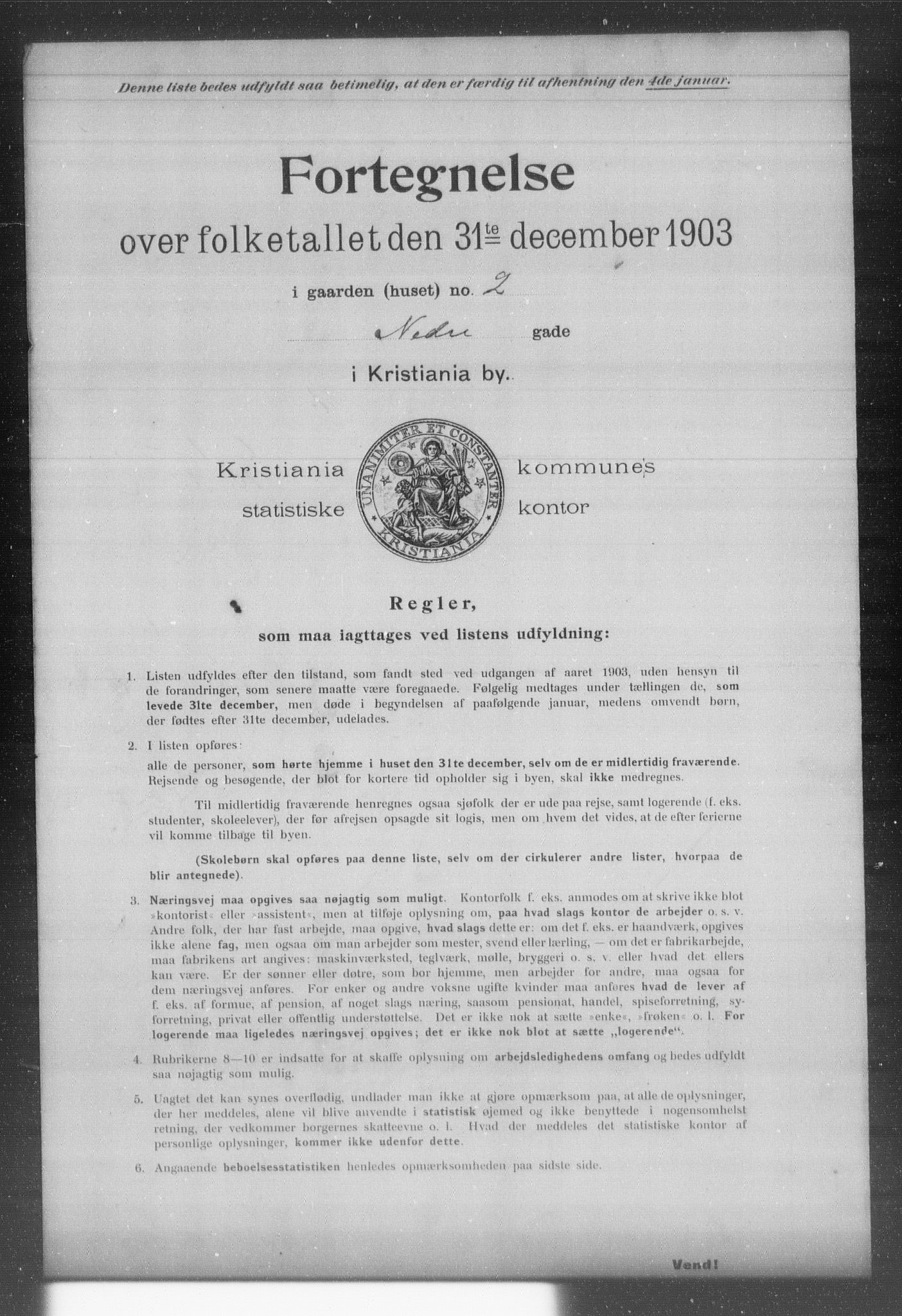 OBA, Kommunal folketelling 31.12.1903 for Kristiania kjøpstad, 1903, s. 13426