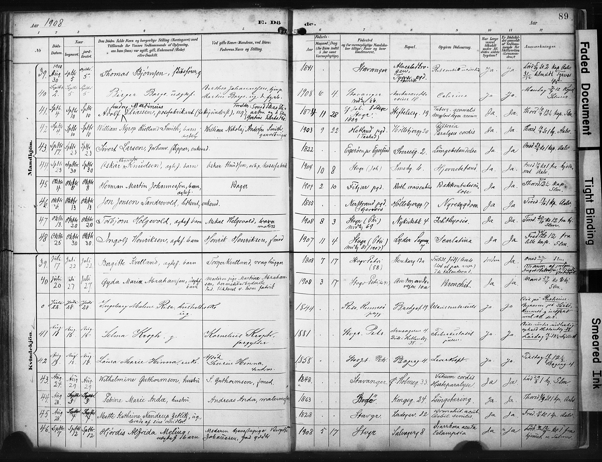 St. Petri sokneprestkontor, AV/SAST-A-101813/001/30/30BA/L0022: Ministerialbok nr. A 22, 1895-1919, s. 89