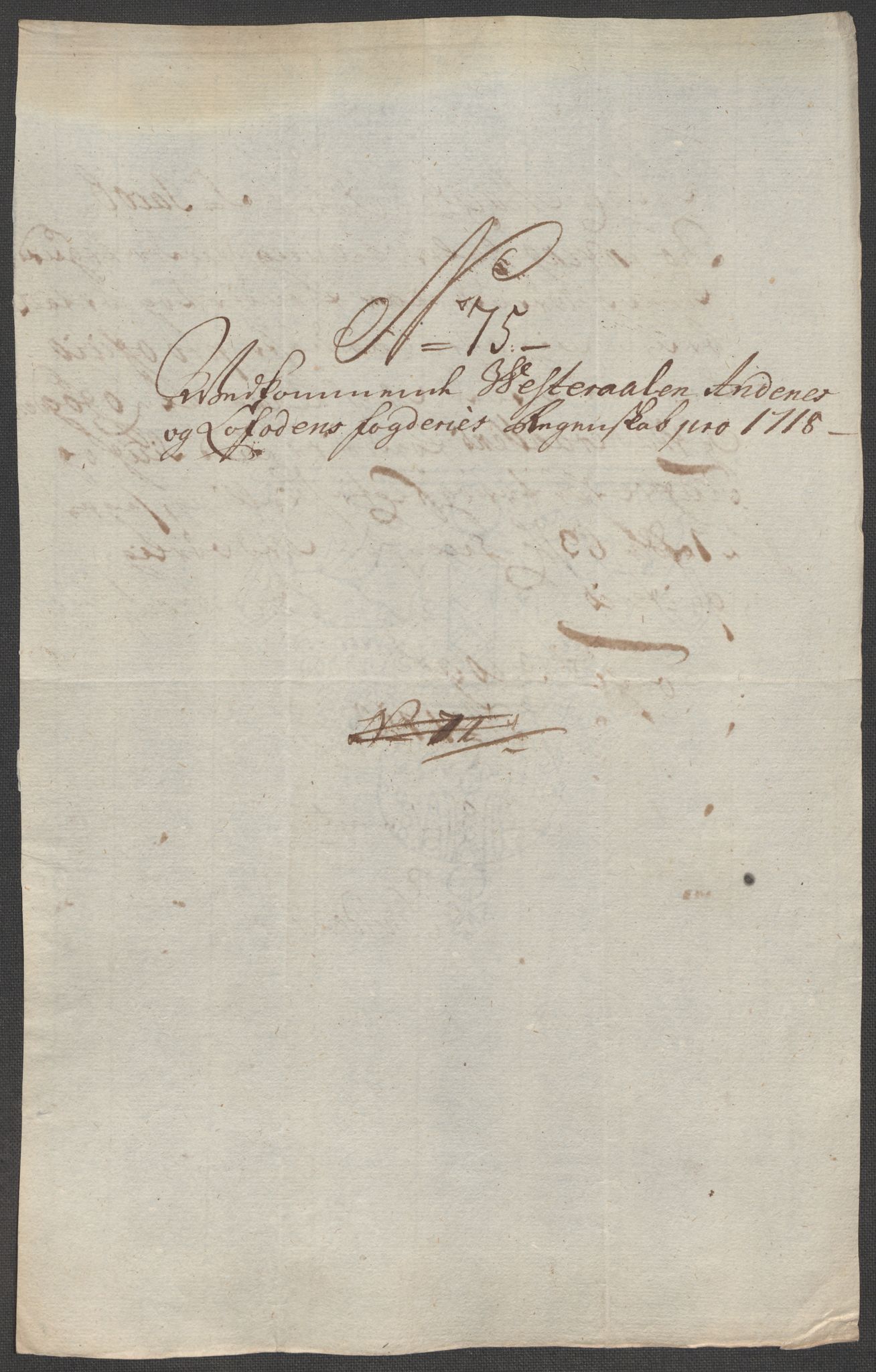 Rentekammeret inntil 1814, Reviderte regnskaper, Fogderegnskap, RA/EA-4092/R67/L4684: Fogderegnskap Vesterålen, Andenes og Lofoten, 1718, s. 380