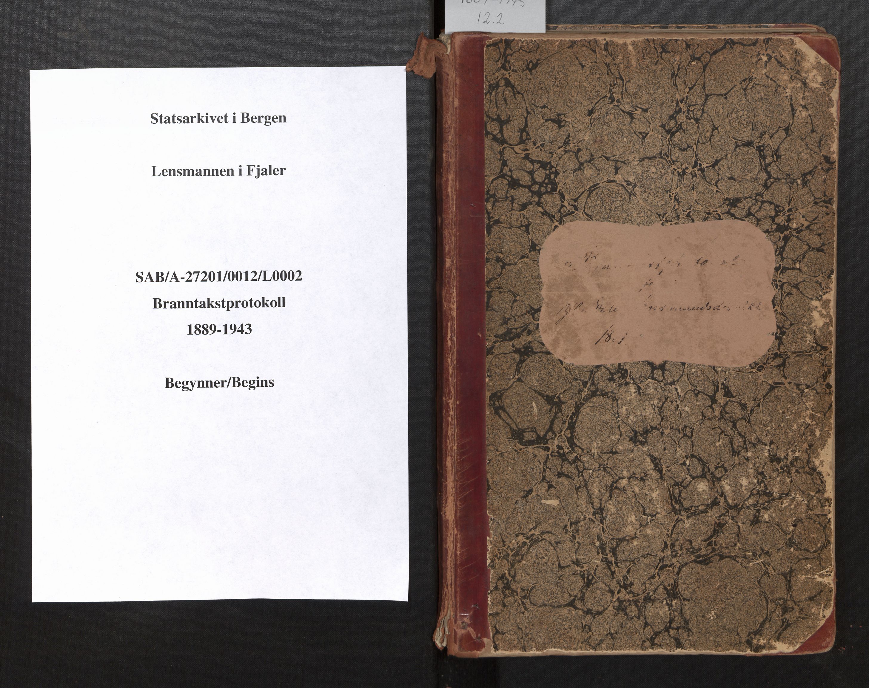Lensmannen i Fjaler, SAB/A-27201/0012/L0002: Branntakstprotokoll, 1889-1943