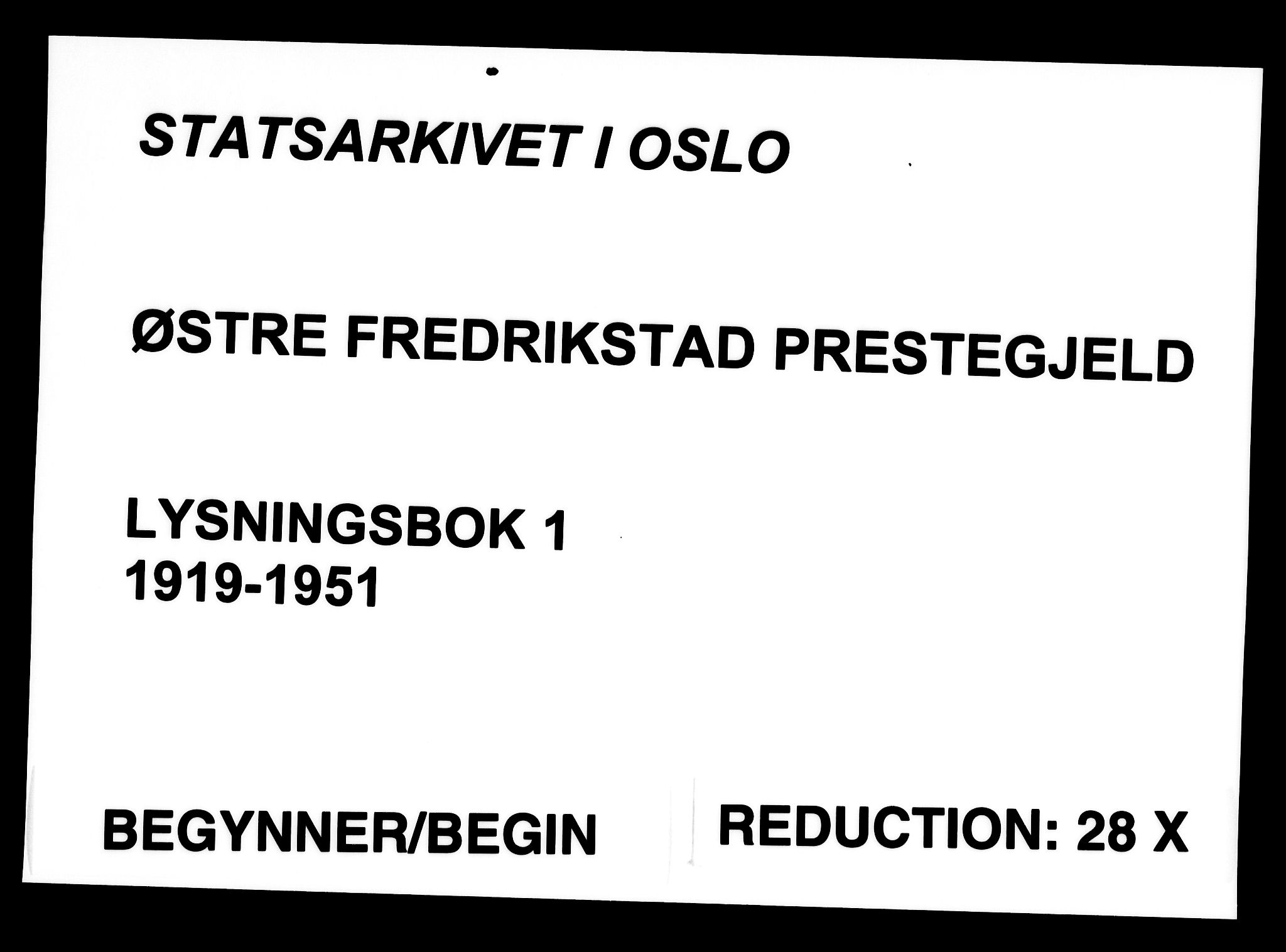 Østre Fredrikstad prestekontor Kirkebøker, SAO/A-10907/H/Ha/L0001: Lysningsprotokoll nr. 1, 1919-1951