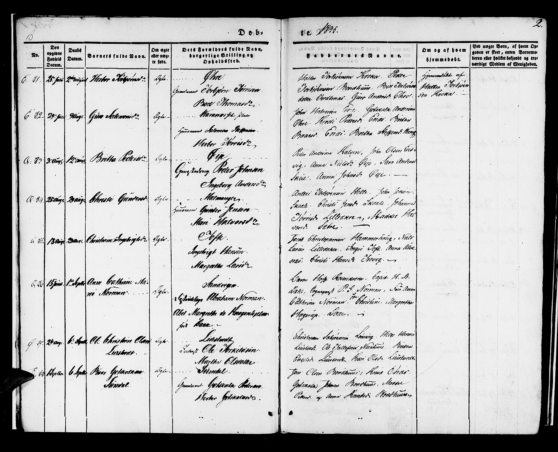 Kvinnherad sokneprestembete, AV/SAB-A-76401/H/Haa: Ministerialbok nr. A 6, 1835-1843, s. 2