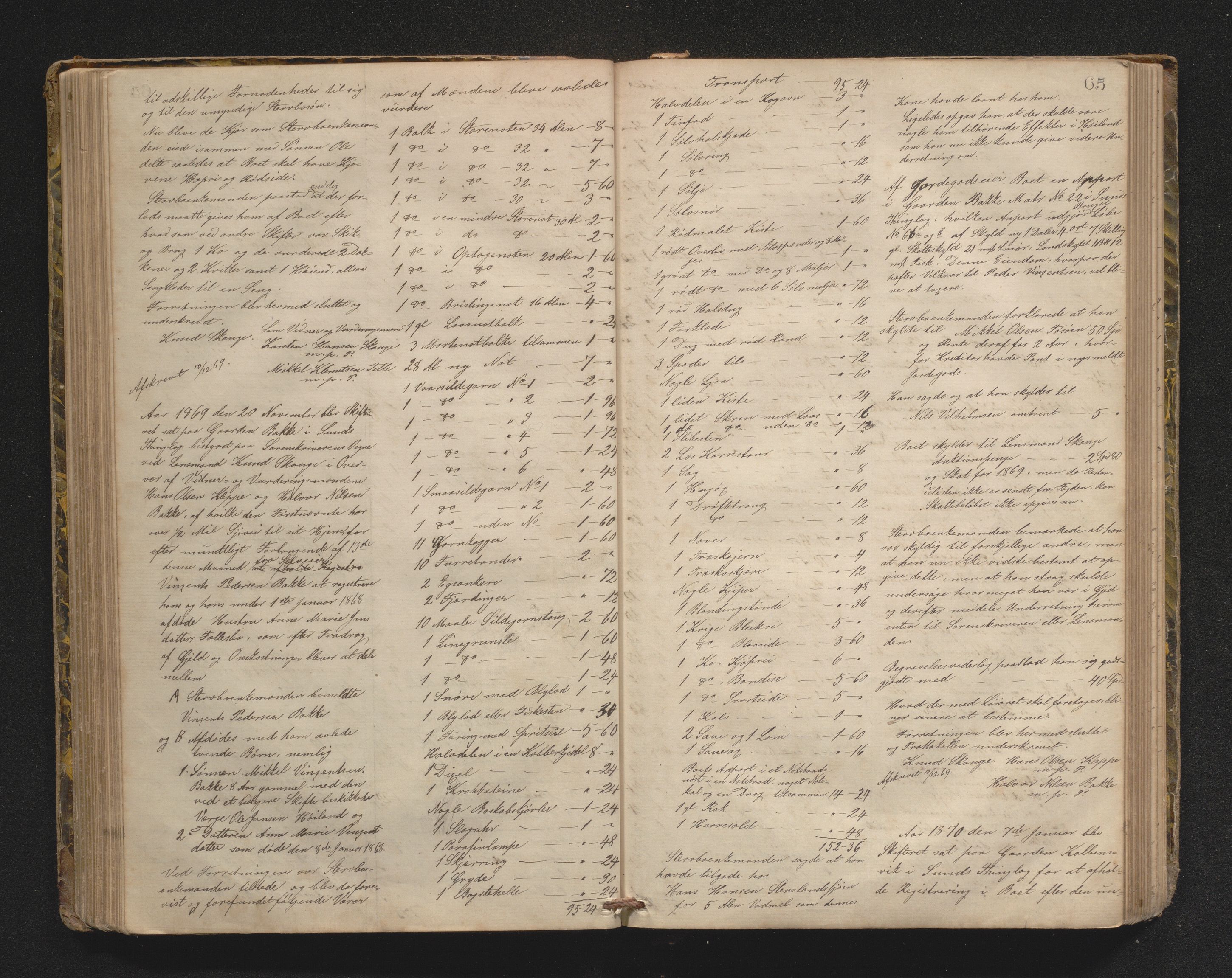Lensmannen i Sund og Austevoll, AV/SAB-A-35201/0006/L0010: Registreringsprotokoll, 1863-1877, s. 64b-65a