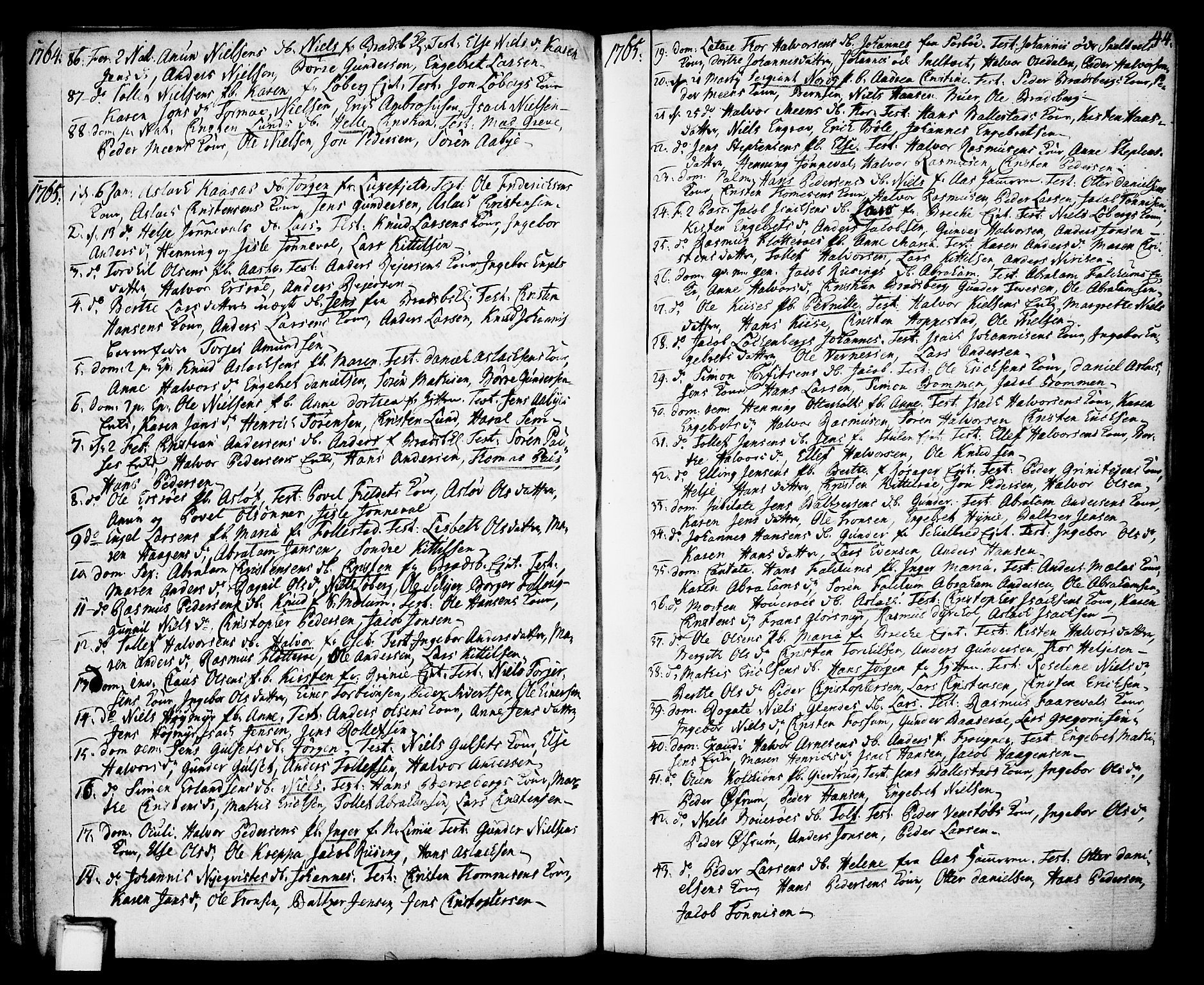 Gjerpen kirkebøker, AV/SAKO-A-265/F/Fa/L0002: Ministerialbok nr. I 2, 1747-1795, s. 44