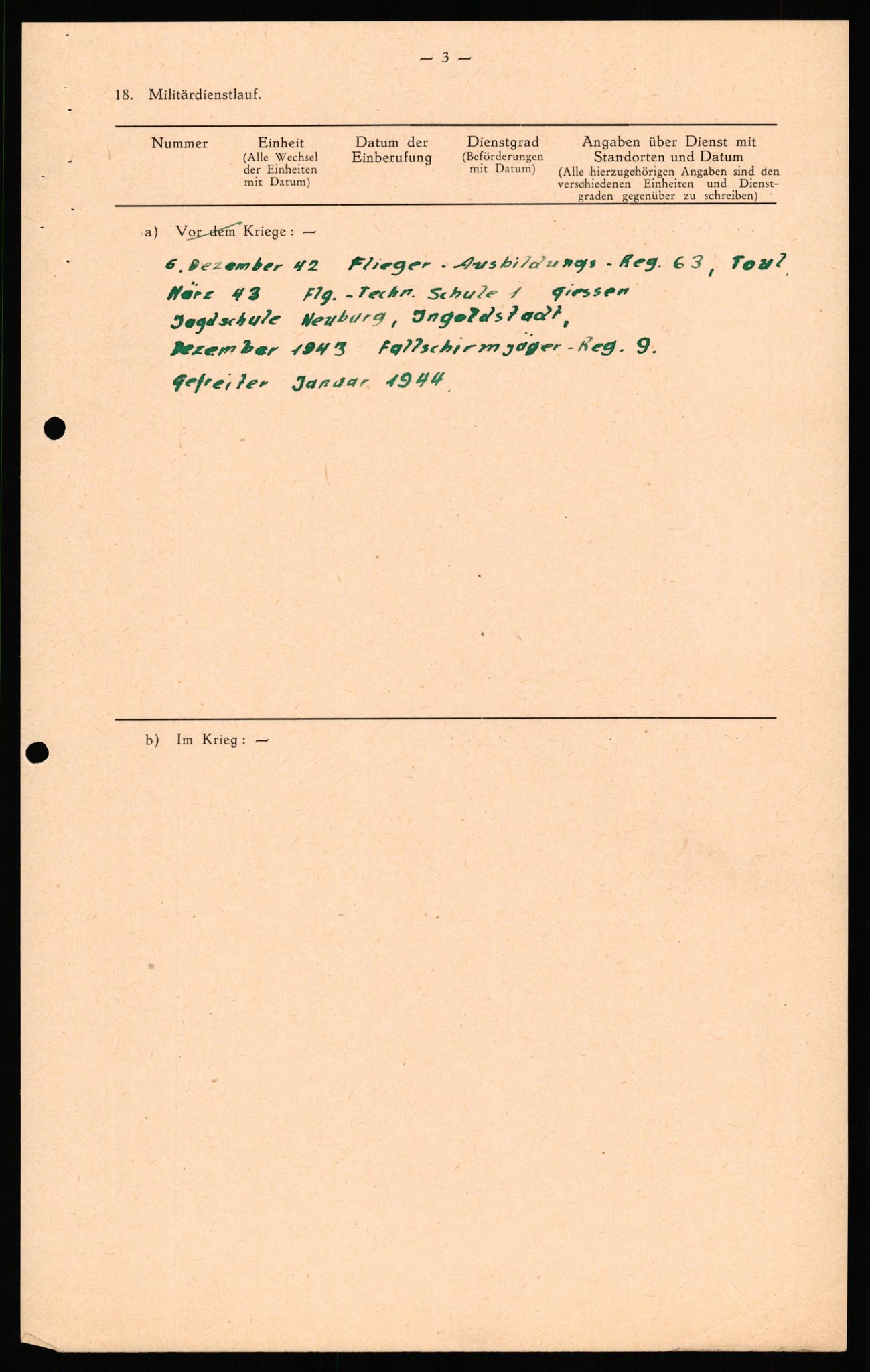 Forsvaret, Forsvarets overkommando II, AV/RA-RAFA-3915/D/Db/L0037: CI Questionaires. Tyske okkupasjonsstyrker i Norge. Tyskere., 1945-1946, s. 411