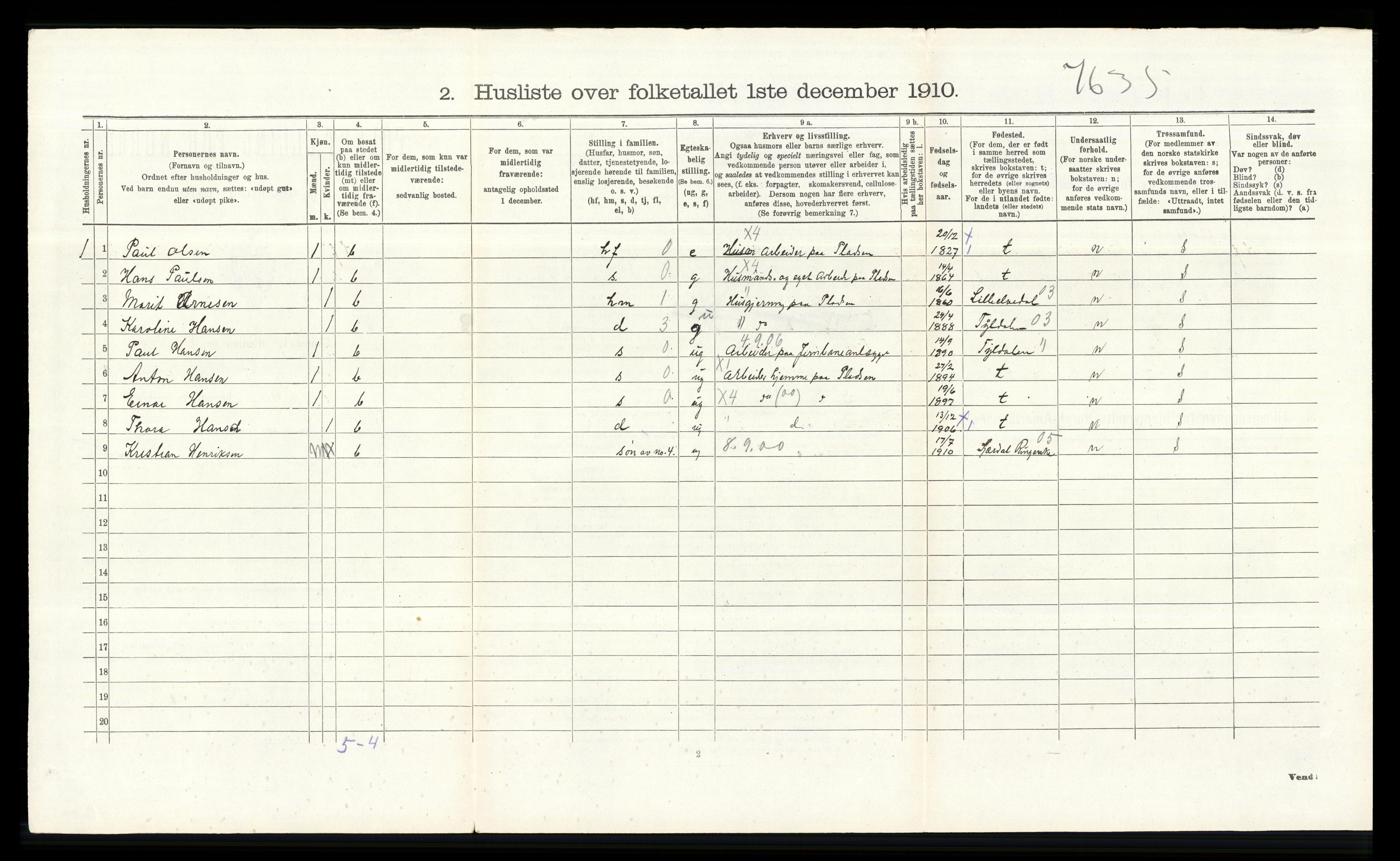 RA, Folketelling 1910 for 0517 Sel herred, 1910, s. 359