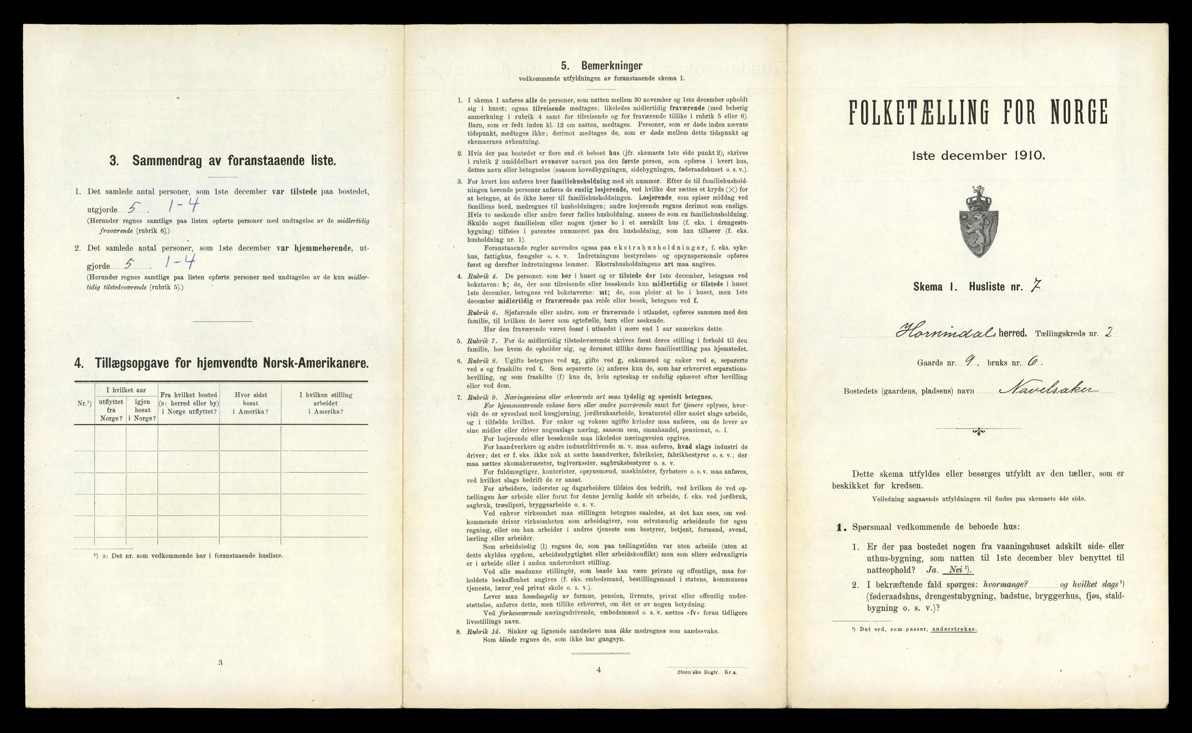 RA, Folketelling 1910 for 1444 Hornindal herred, 1910, s. 112