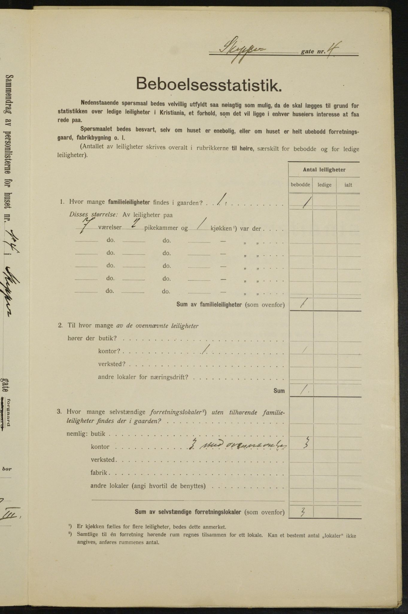 OBA, Kommunal folketelling 1.2.1913 for Kristiania, 1913, s. 95486