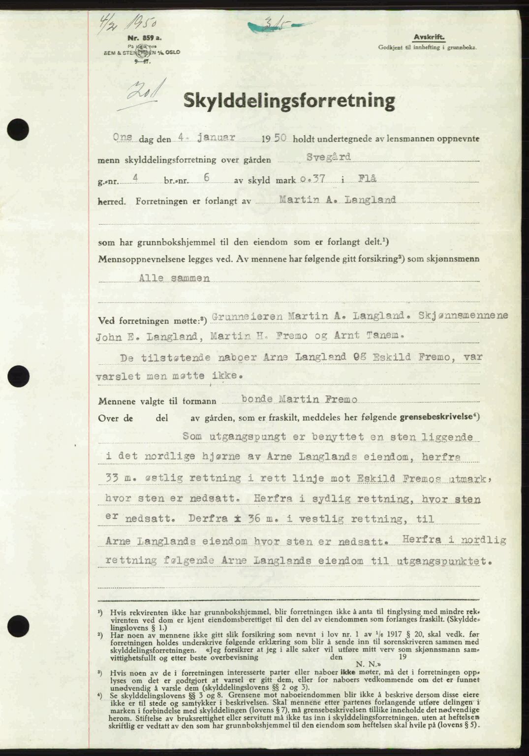 Gauldal sorenskriveri, SAT/A-0014/1/2/2C: Pantebok nr. A9, 1949-1950, Dagboknr: 201/1950