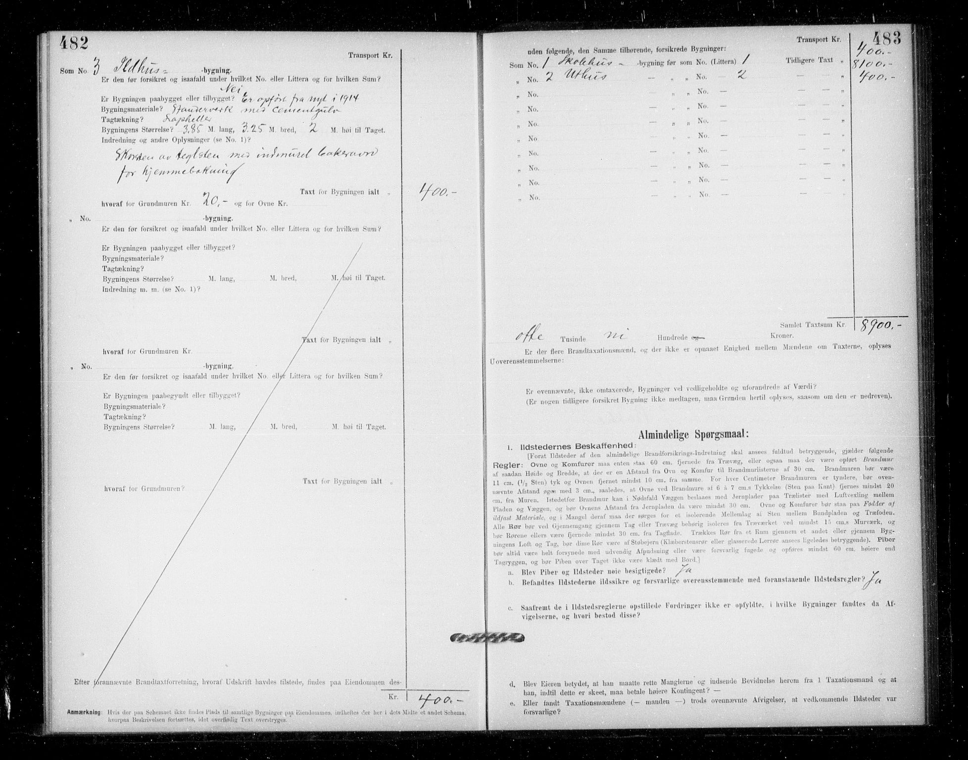 Lensmannen i Jondal, SAB/A-33101/0012/L0005: Branntakstprotokoll, skjematakst, 1894-1951, s. 482-483