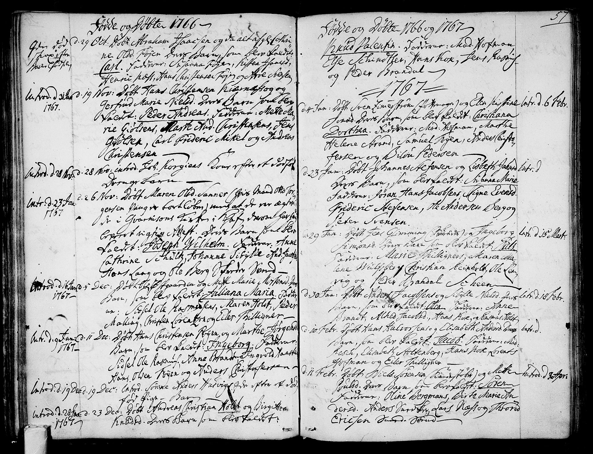 Tønsberg kirkebøker, AV/SAKO-A-330/F/Fa/L0002: Ministerialbok nr. I 2, 1760-1796, s. 57