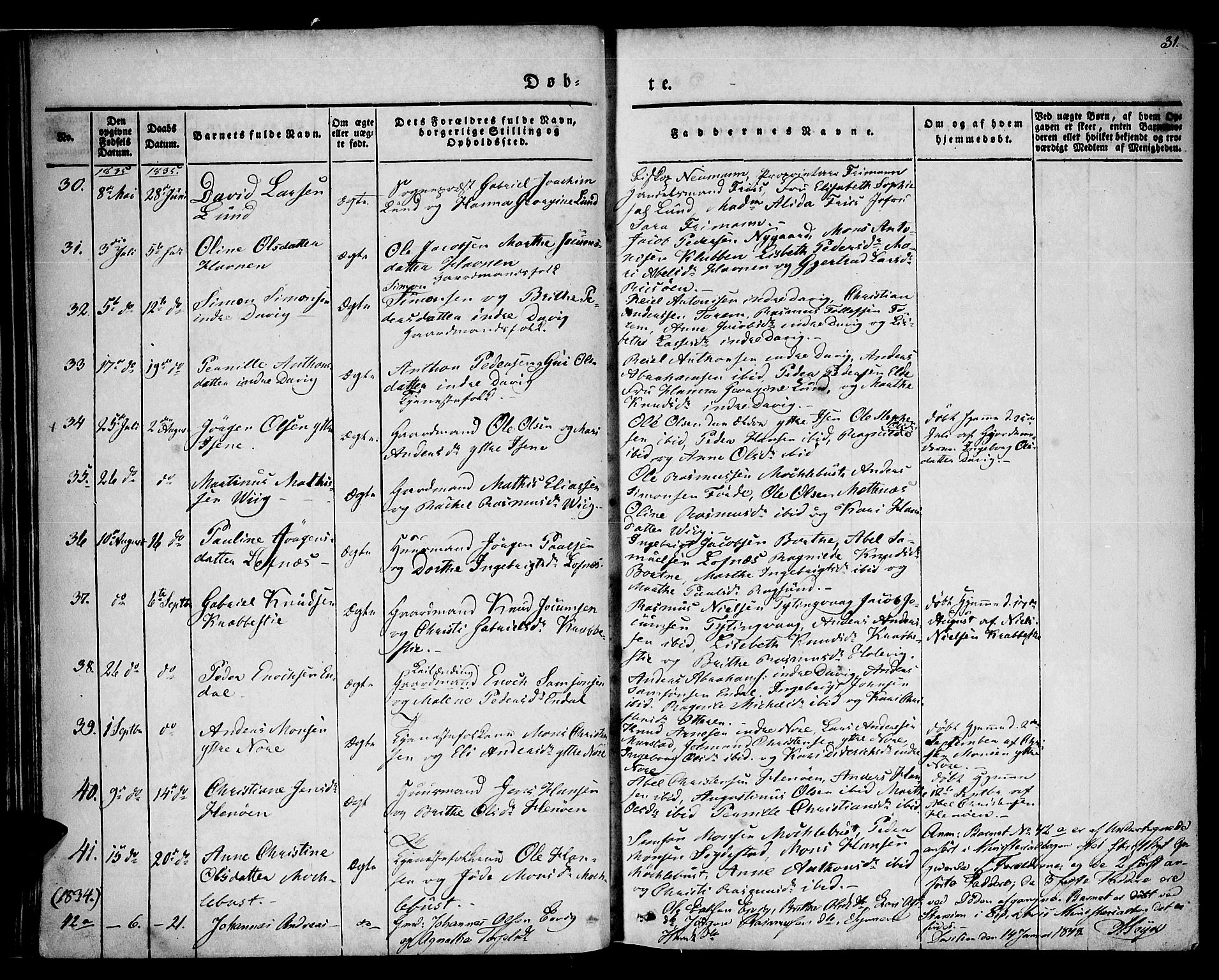 Davik sokneprestembete, AV/SAB-A-79701/H/Haa/Haaa/L0004: Ministerialbok nr. A 4, 1830-1849, s. 31
