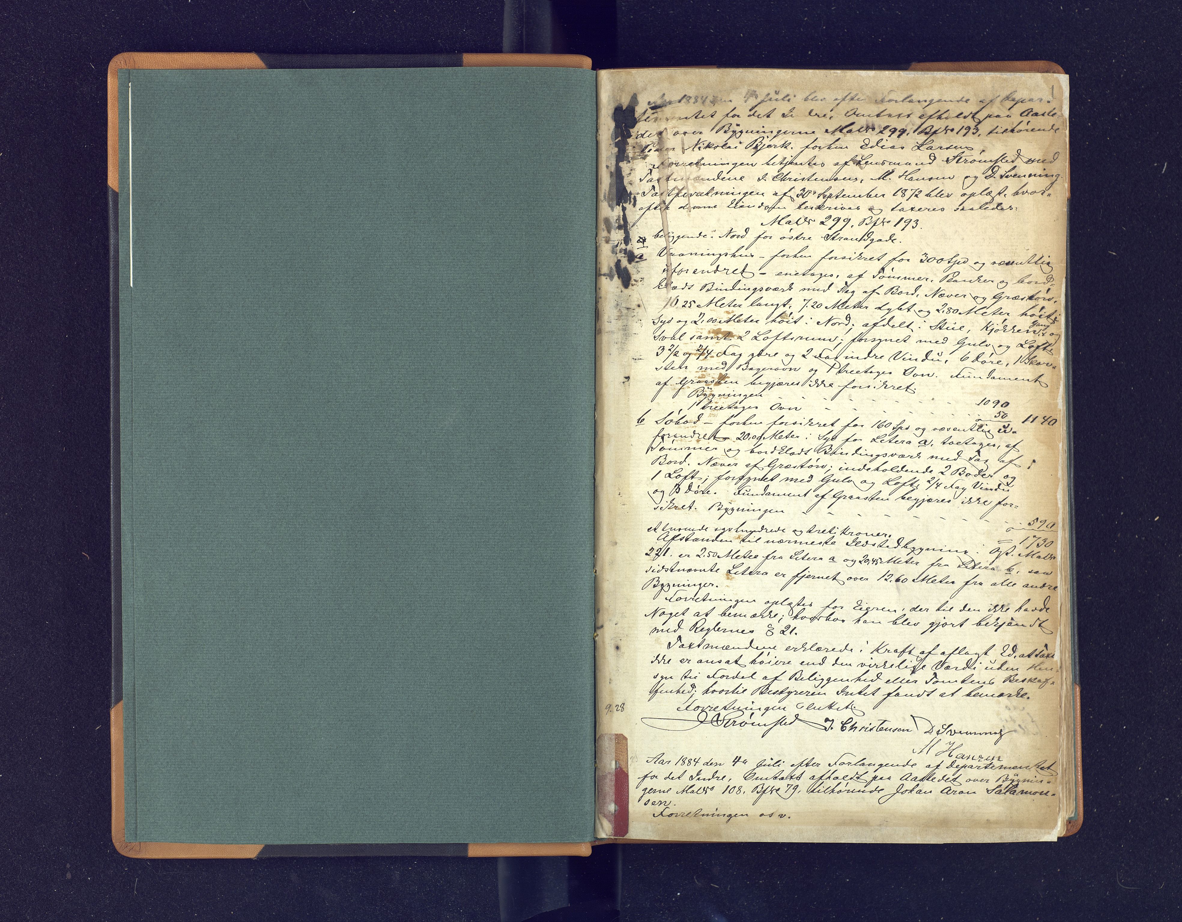 Nord-Varanger (Vadsø) lensmannskontor, AV/SATØ-S-1166/1/Fp/Fpc/L0205: Branntakstprotokoller Vadsø by, 1884-1898, s. 1a