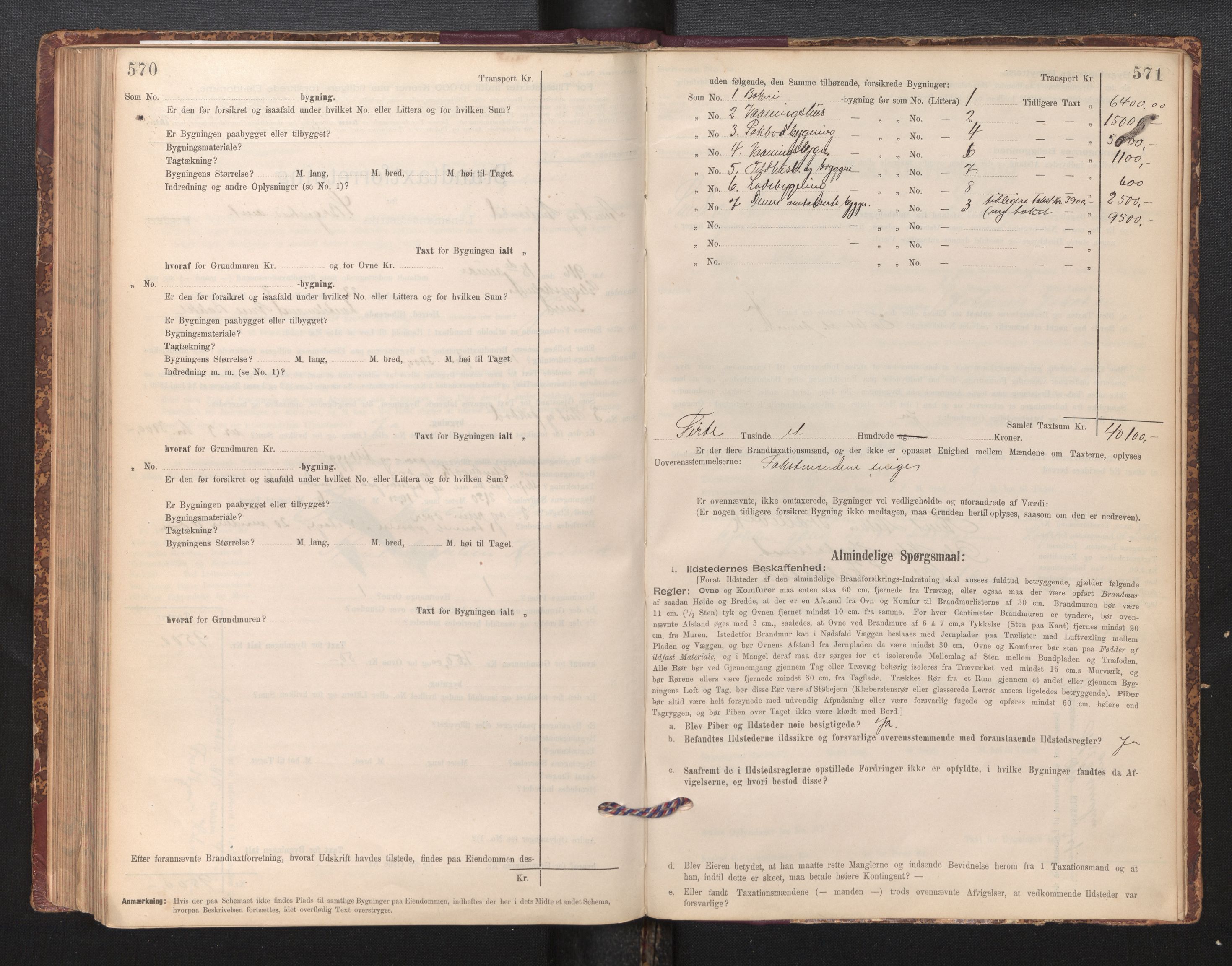 Lensmannen i Sund og Austevoll, SAB/A-35201/0012/L0003: Branntakstprotokoll, skjematakst, 1894-1917, s. 570-571