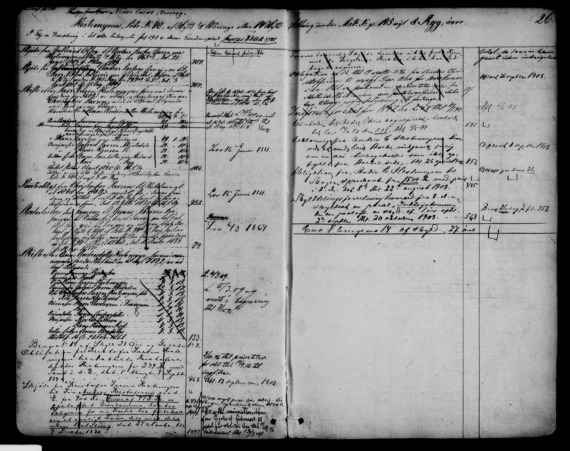 Eiker, Modum og Sigdal sorenskriveri, AV/SAKO-A-123/G/Gb/Gbc/L0003: Panteregister nr. III 3, s. 26