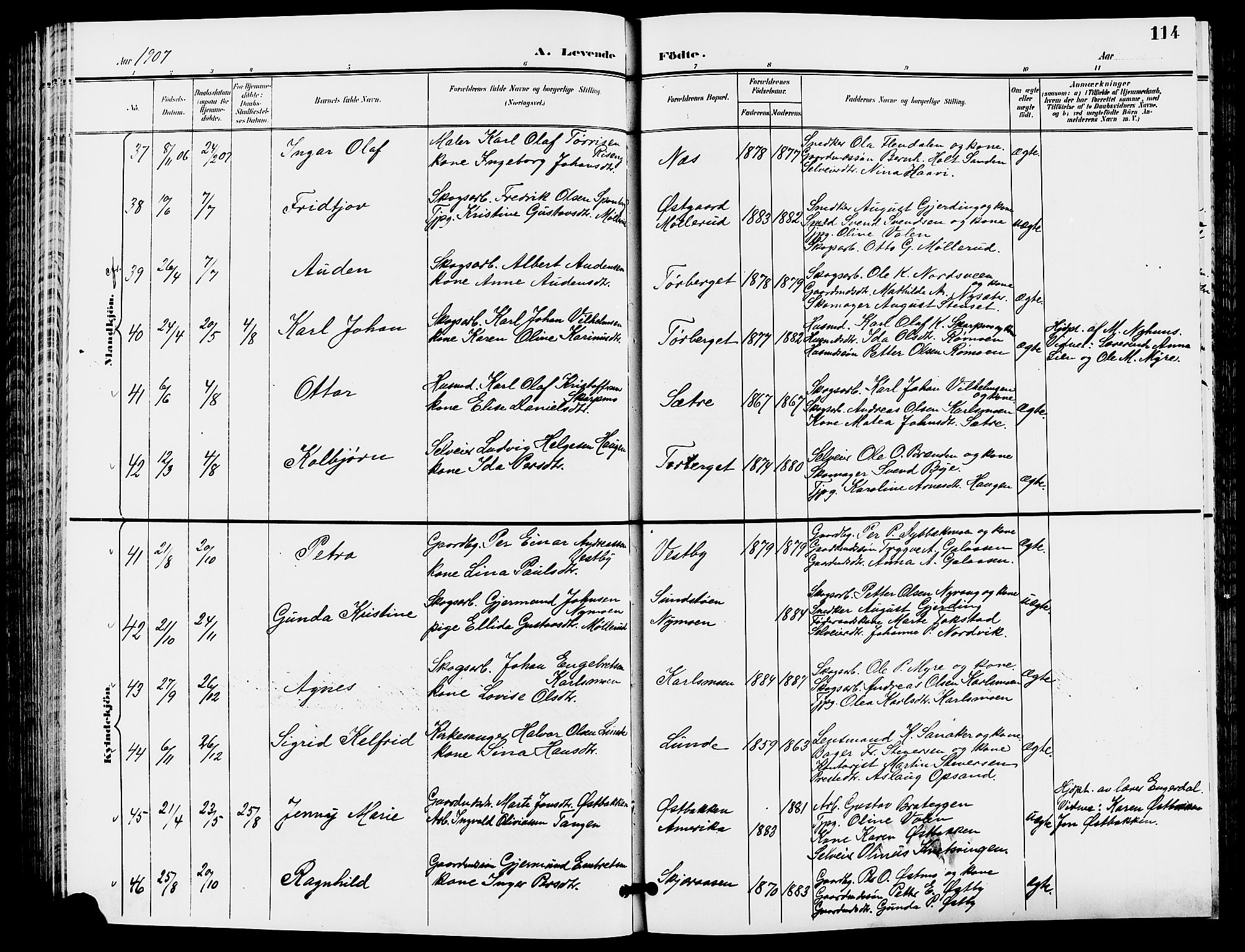 Trysil prestekontor, AV/SAH-PREST-046/H/Ha/Hab/L0006: Klokkerbok nr. 6, 1896-1912, s. 114