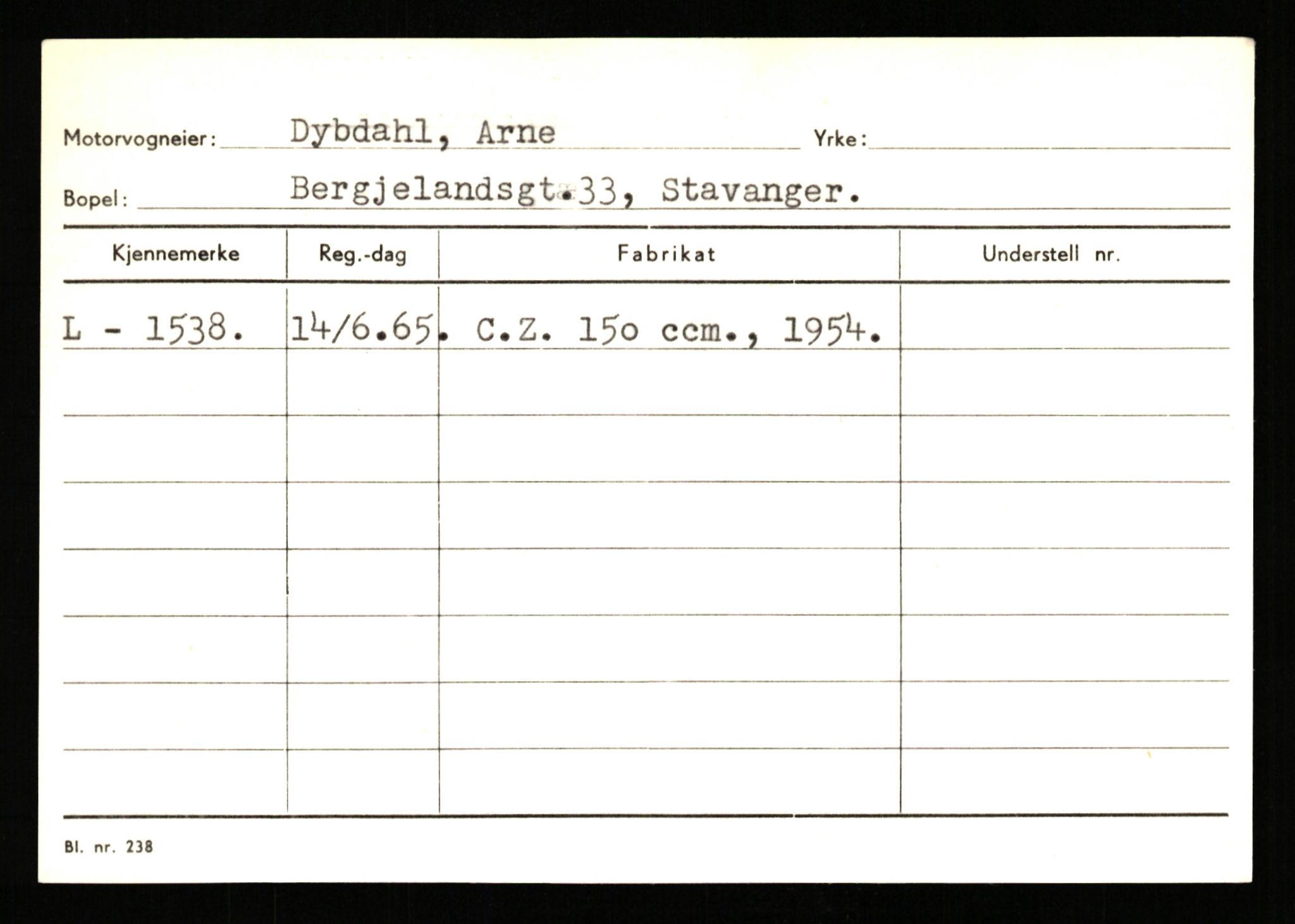 Stavanger trafikkstasjon, AV/SAST-A-101942/0/H/L0006: Dalva - Egersund, 1930-1971, s. 1027