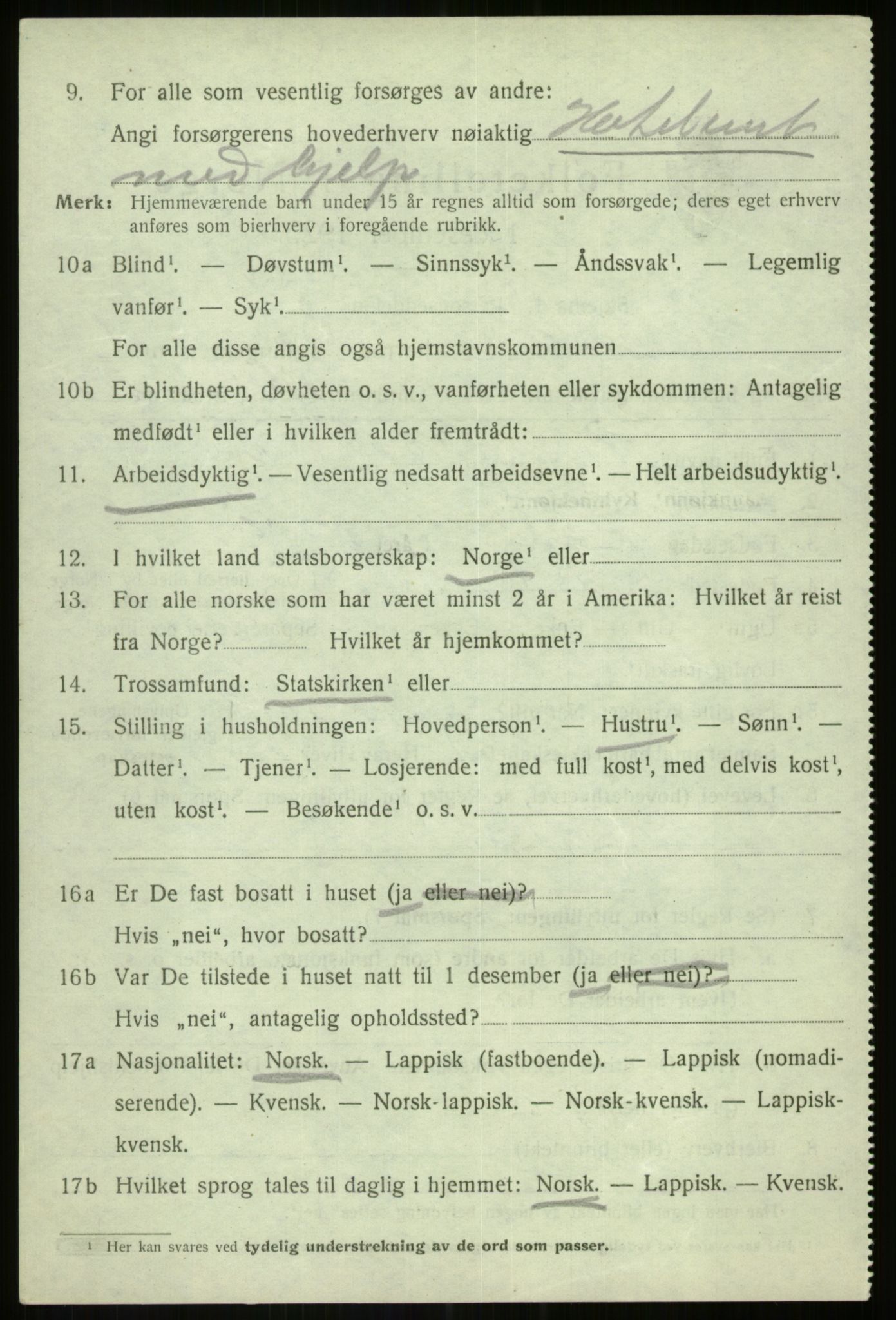 SATØ, Folketelling 1920 for 1931 Lenvik herred, 1920, s. 8219