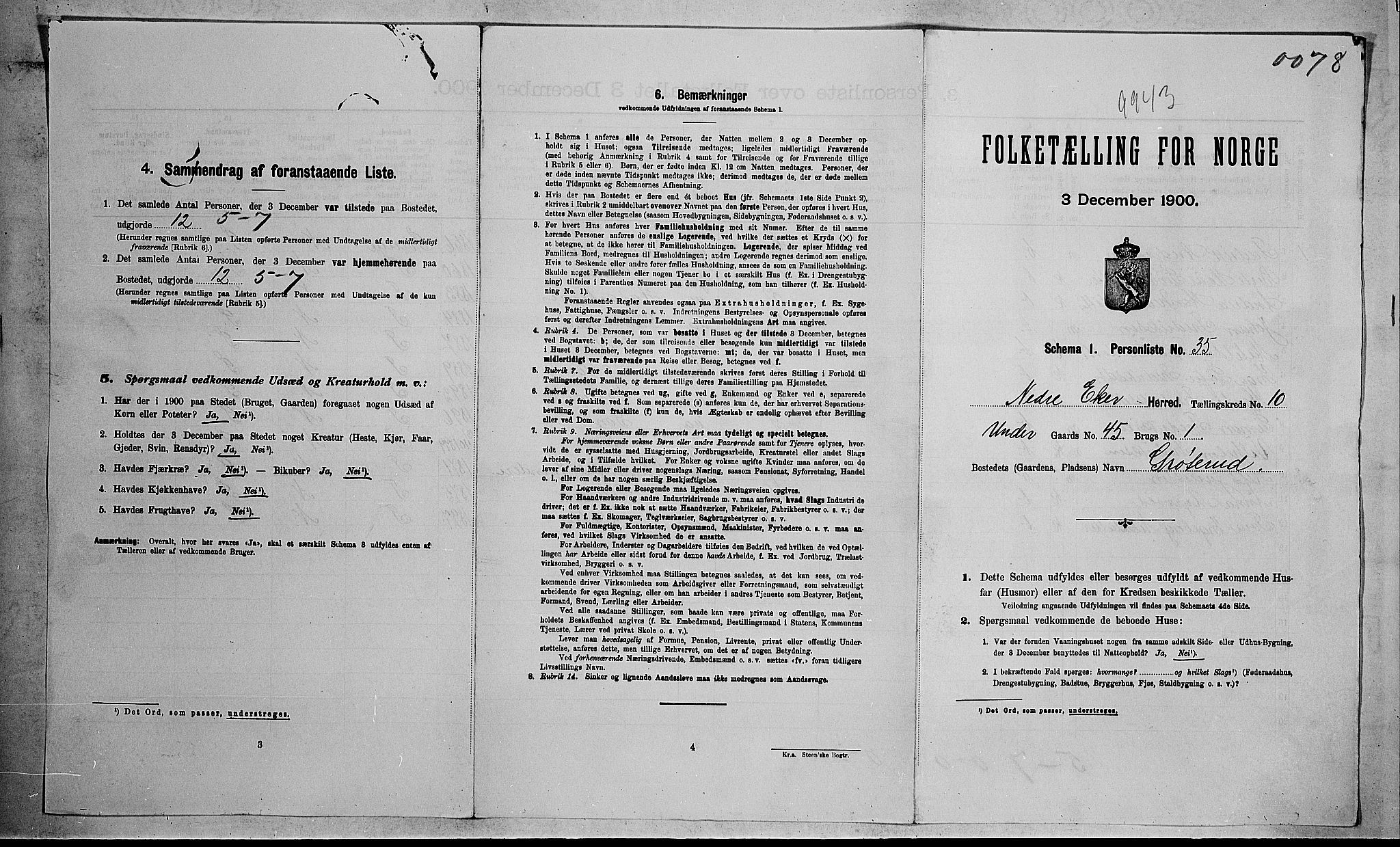 RA, Folketelling 1900 for 0625 Nedre Eiker herred, 1900, s. 108