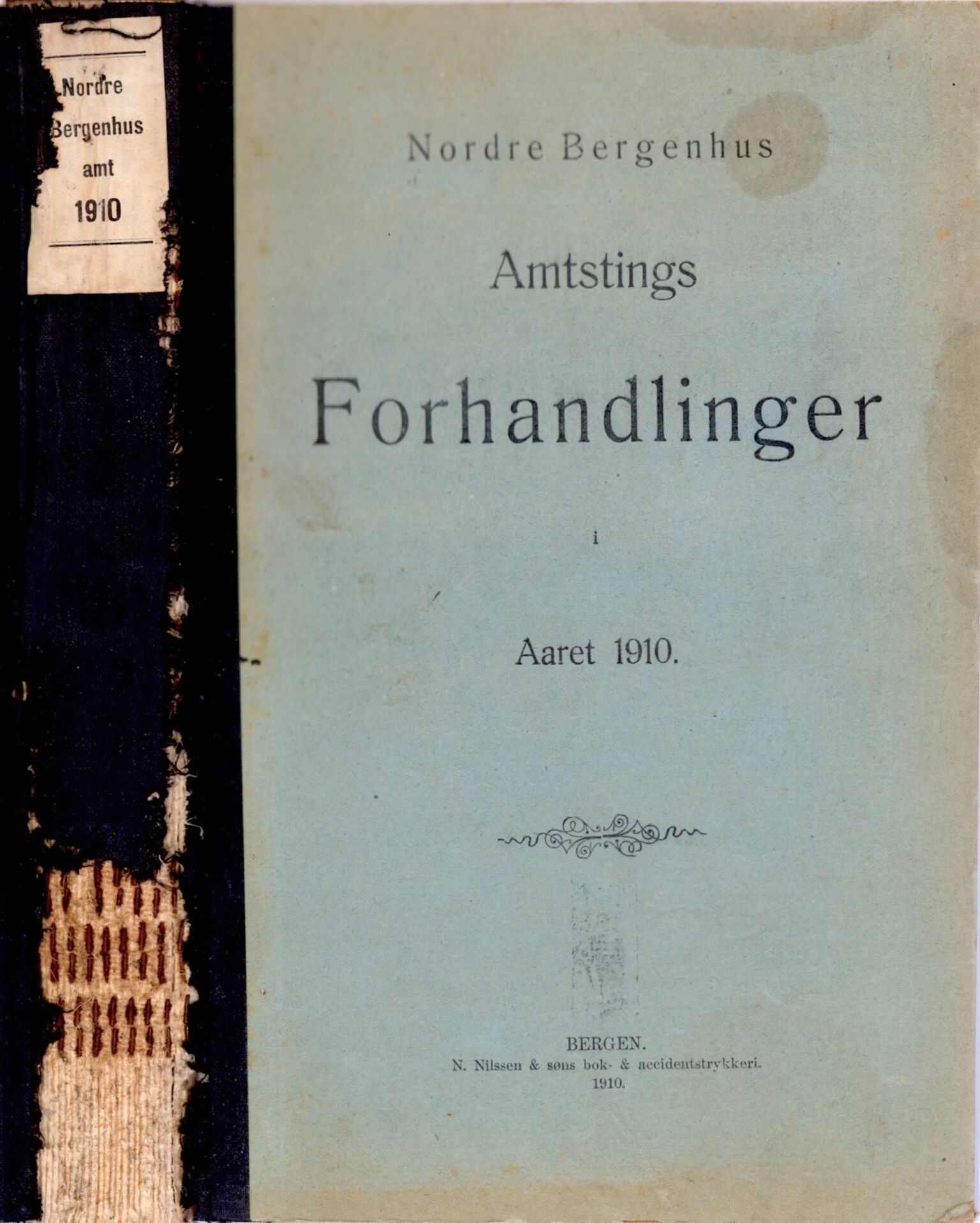 Sogn og Fjordane fylkeskommune. Fylkestinget, VLFK/FK-1096/A/Aa/Aaa/L0074: Fylkestingsforhandlingar for Sogn og Fjordane fylkeskommune, 1910