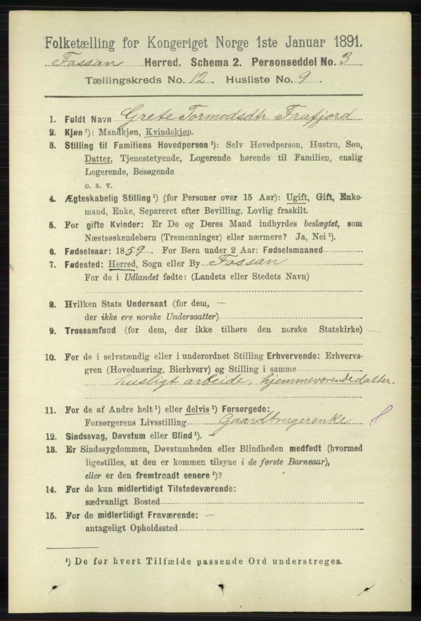 RA, Folketelling 1891 for 1129 Forsand herred, 1891, s. 2000