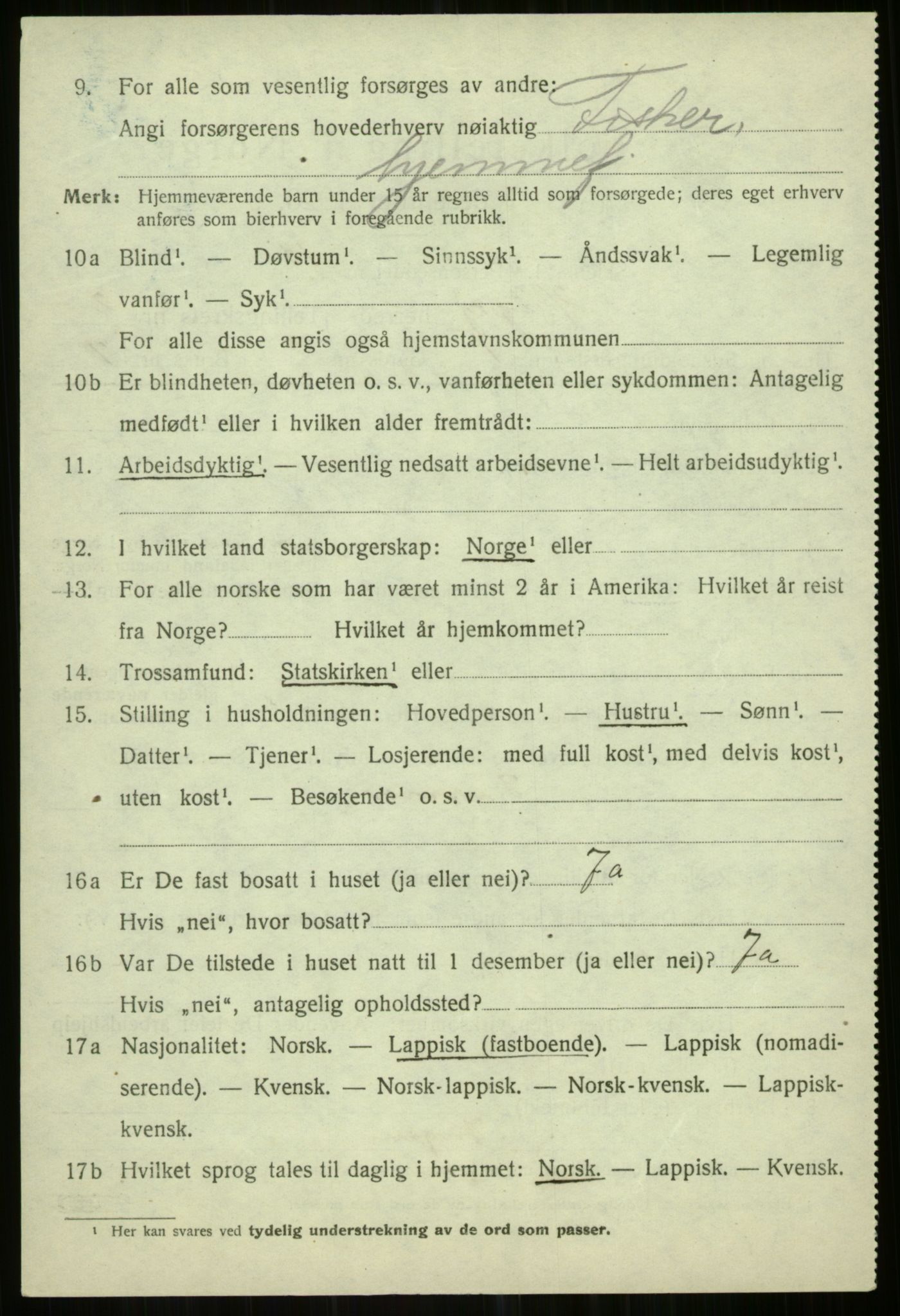 SATØ, Folketelling 1920 for 1935 Helgøy herred, 1920, s. 1142