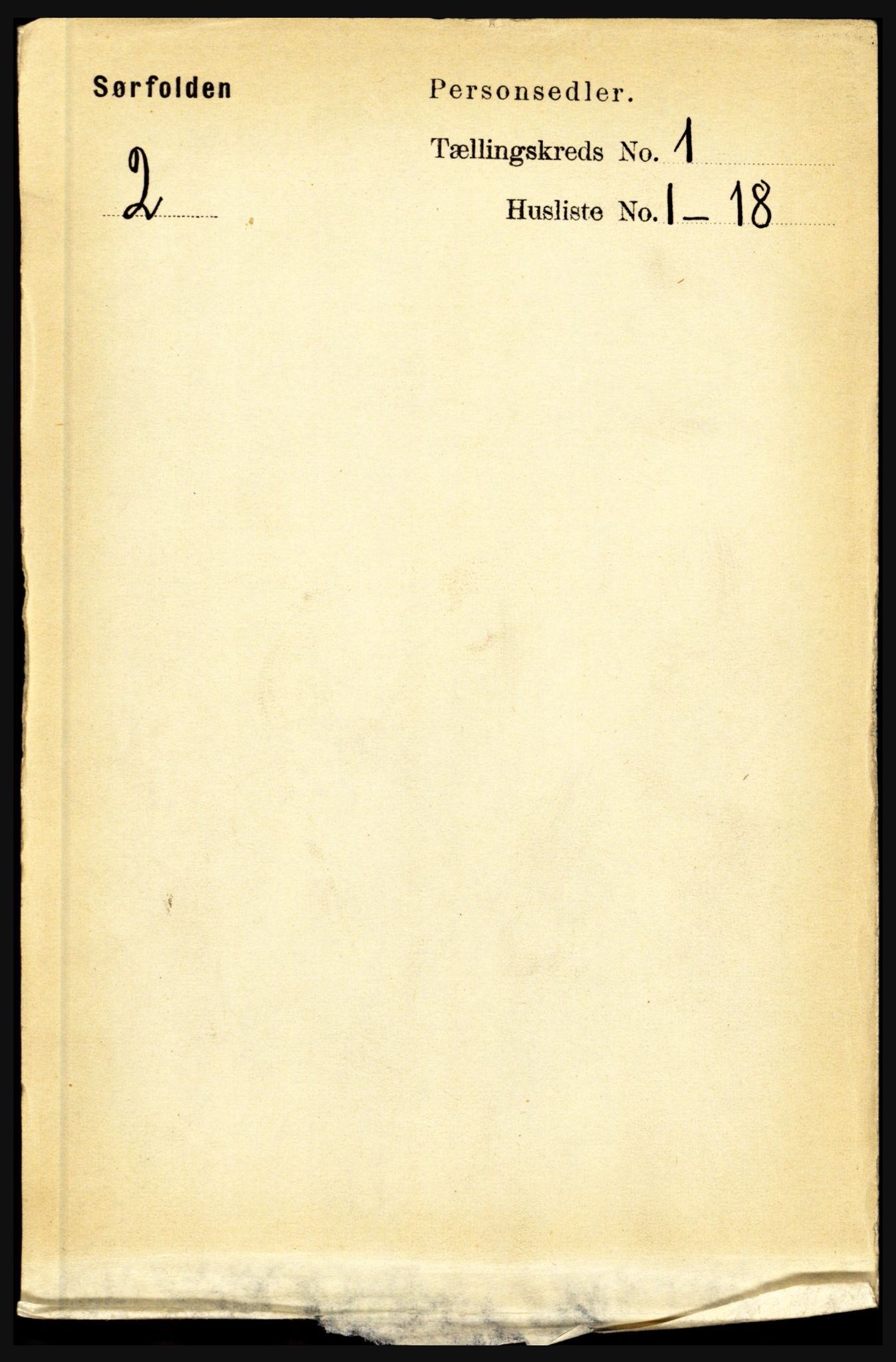 RA, Folketelling 1891 for 1845 Sørfold herred, 1891, s. 45