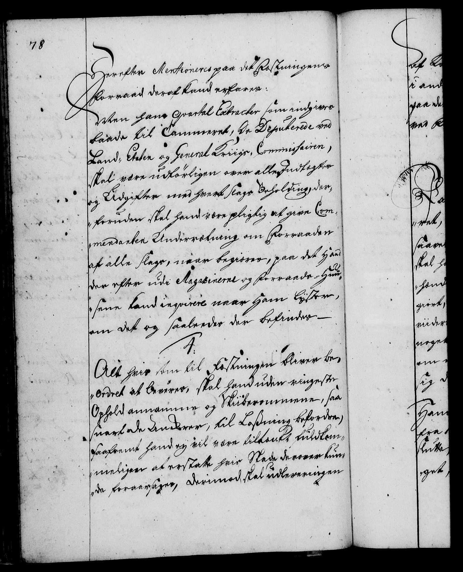 Rentekammeret, Kammerkanselliet, RA/EA-3111/G/Gg/Ggi/L0002: Norsk instruksjonsprotokoll med register (merket RK 53.35), 1729-1751, s. 78