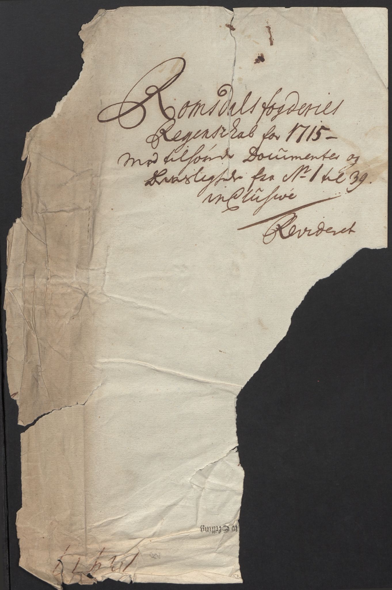 Rentekammeret inntil 1814, Reviderte regnskaper, Fogderegnskap, AV/RA-EA-4092/R55/L3663: Fogderegnskap Romsdal, 1715-1716, s. 3