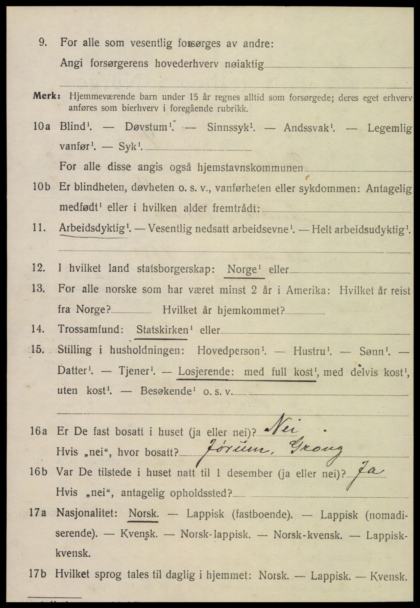 SAT, Folketelling 1920 for 1736 Snåsa herred, 1920, s. 1515