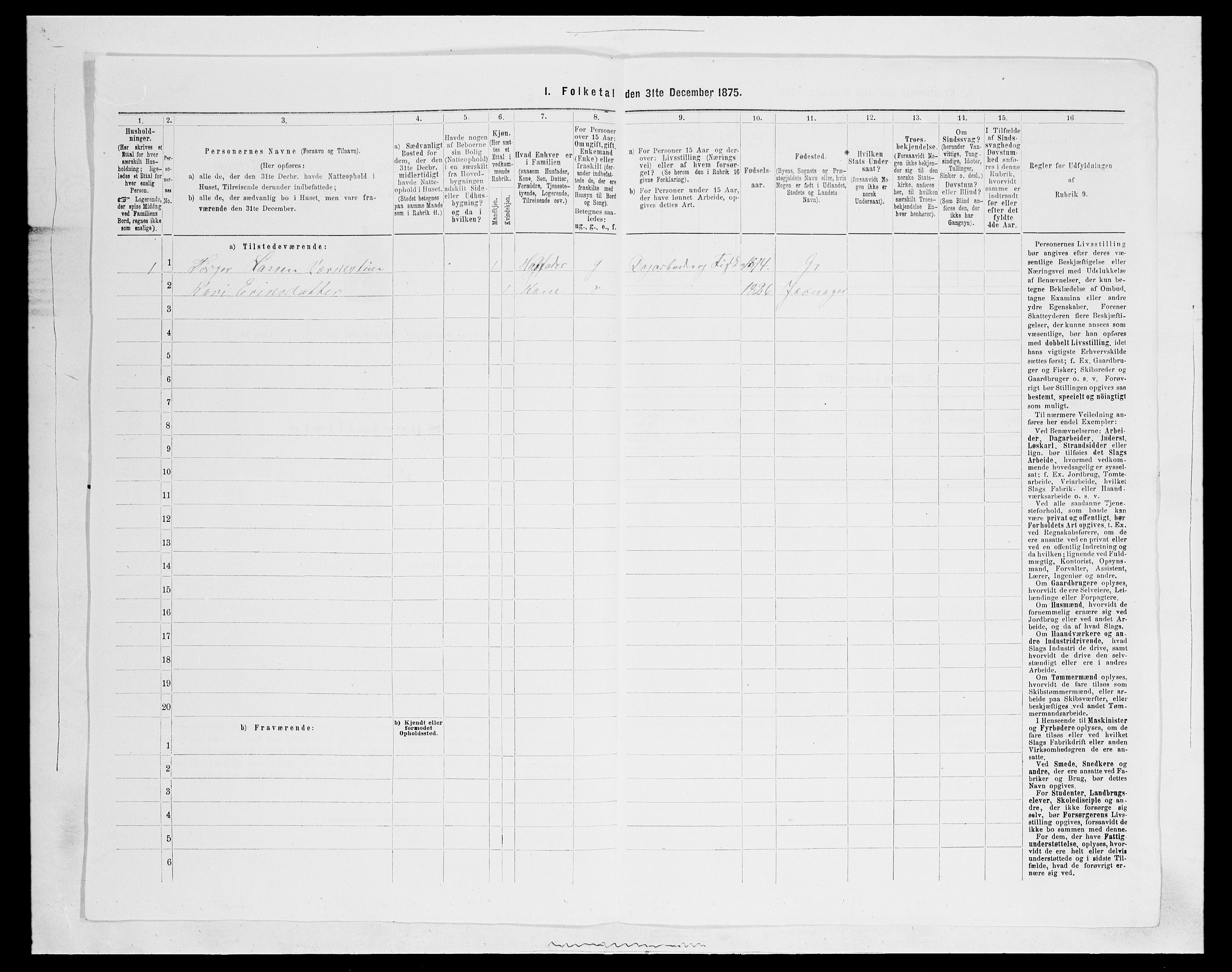 SAH, Folketelling 1875 for 0534P Gran prestegjeld, 1875, s. 2260