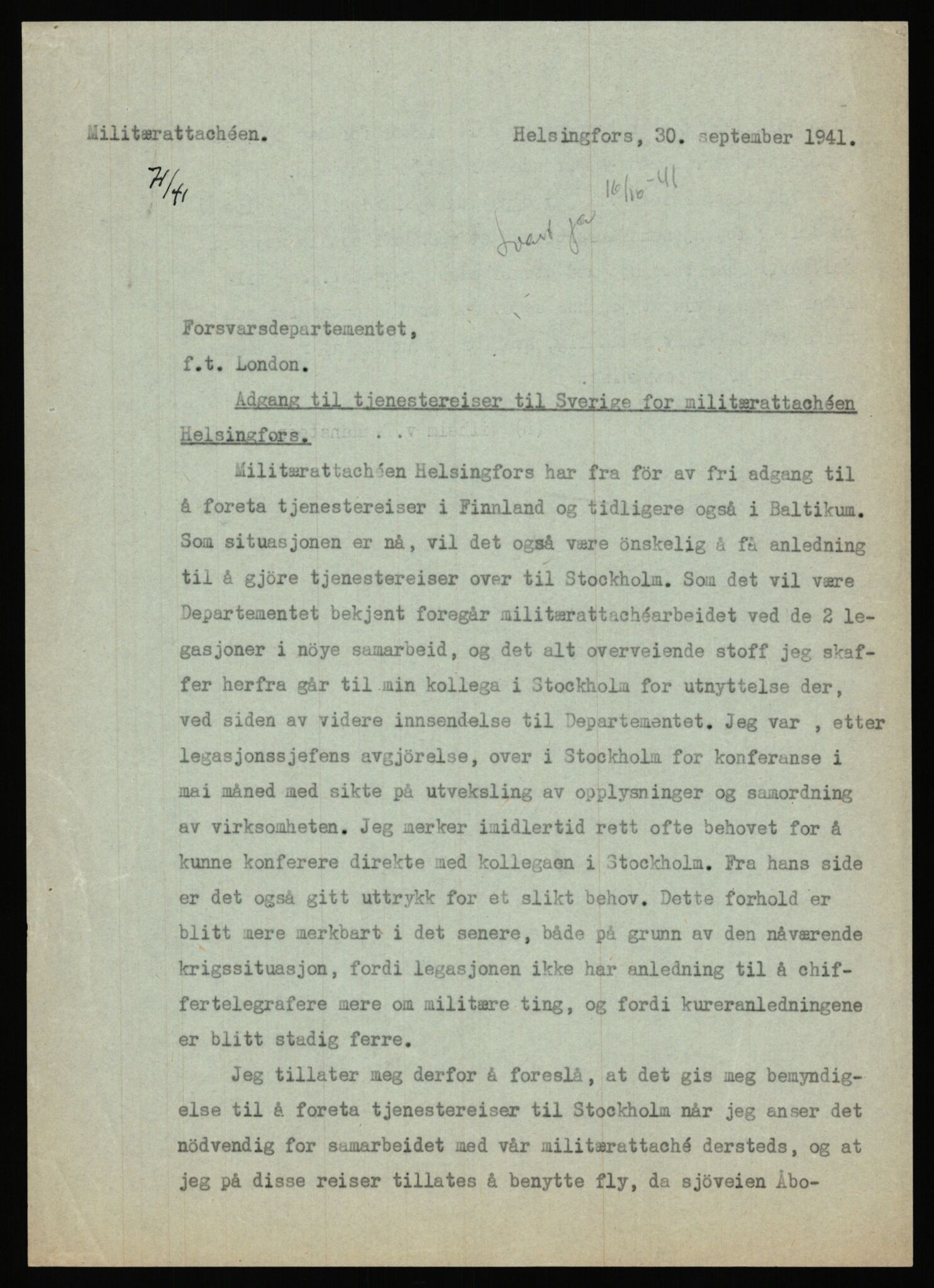Forsvaret, Forsvarets krigshistoriske avdeling, AV/RA-RAFA-2017/Y/Ya/L0006: II-C-11-11,2 - Utenriksdepartementet.  Legasjonen i Helsingfors., 1940-1946, s. 201