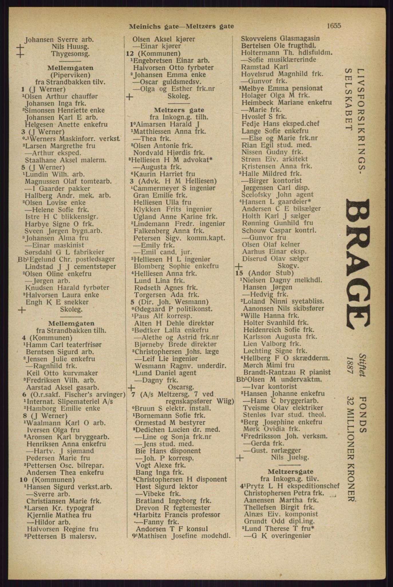 Kristiania/Oslo adressebok, PUBL/-, 1927, s. 1655