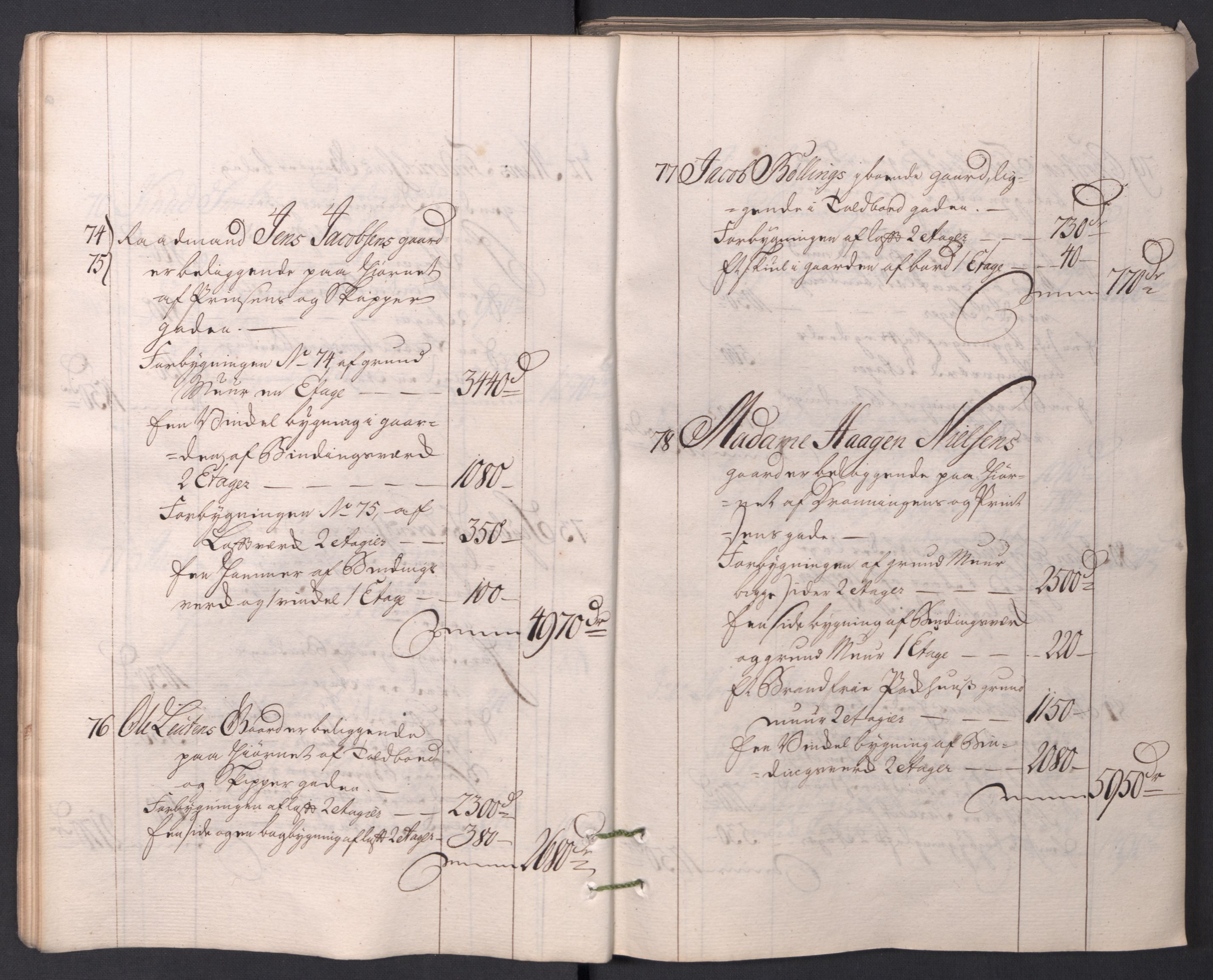 Kristiania stiftamt, AV/SAO-A-10386/I/Ia/L0001/0002: Branntakster / Christiania, 1766-1767