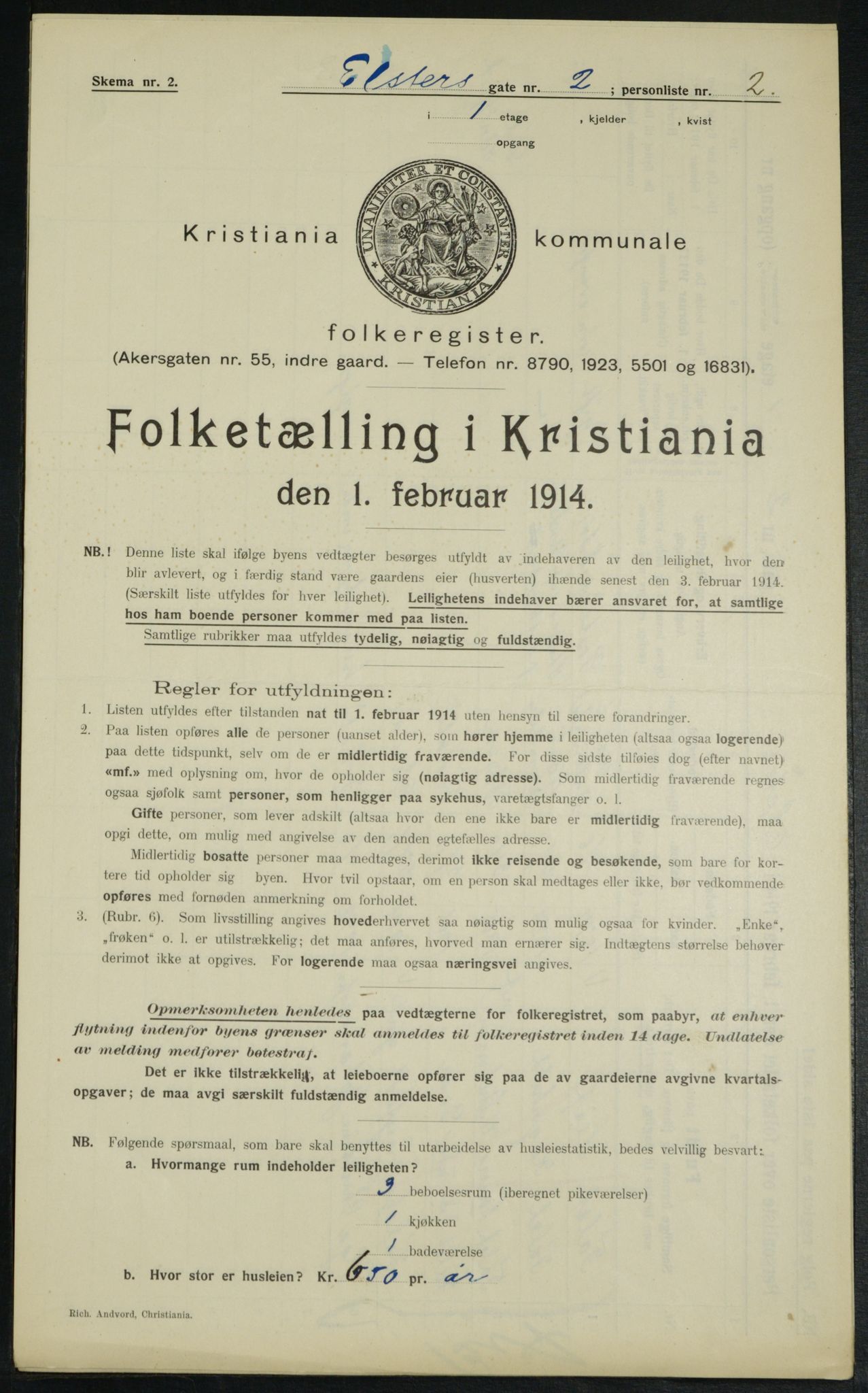 OBA, Kommunal folketelling 1.2.1914 for Kristiania, 1914, s. 21039