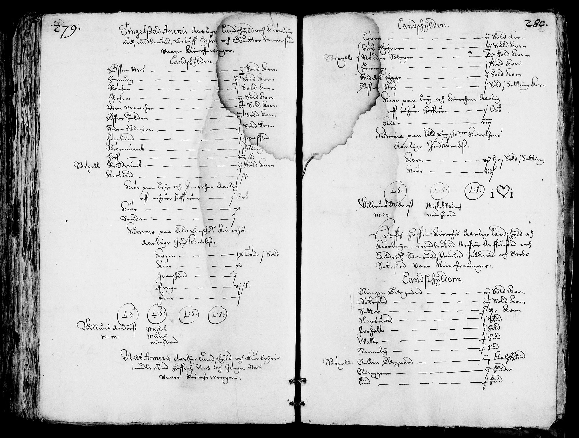 Rentekammeret inntil 1814, Realistisk ordnet avdeling, AV/RA-EA-4070/Fc/Fca/L0001/0004: [Ca I]  Akershus stift / Jordebok over kirkene og prestebolene i Oslo og Hamar stift, 1664, s. 279-280