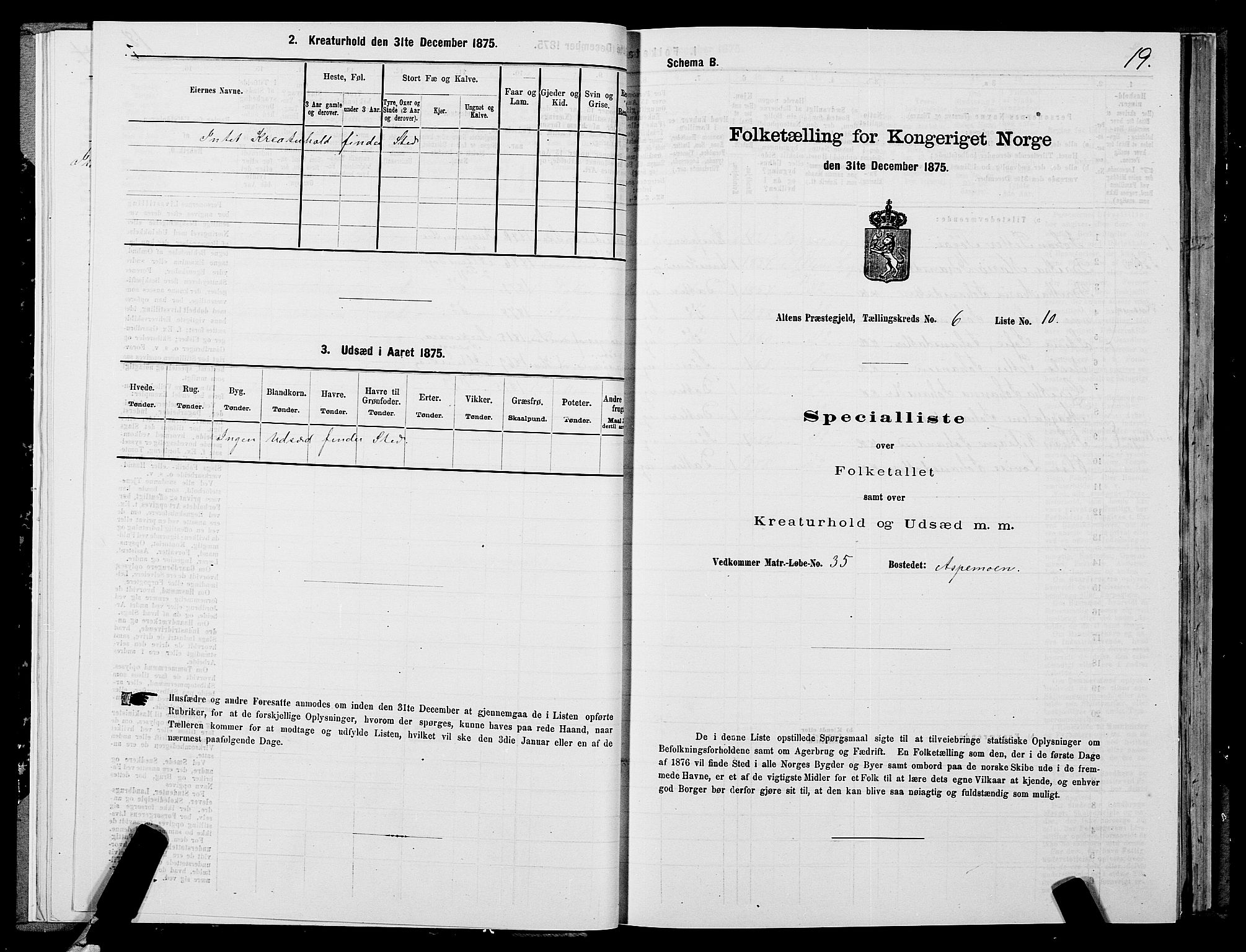 SATØ, Folketelling 1875 for 2012P Alta prestegjeld, 1875, s. 3019