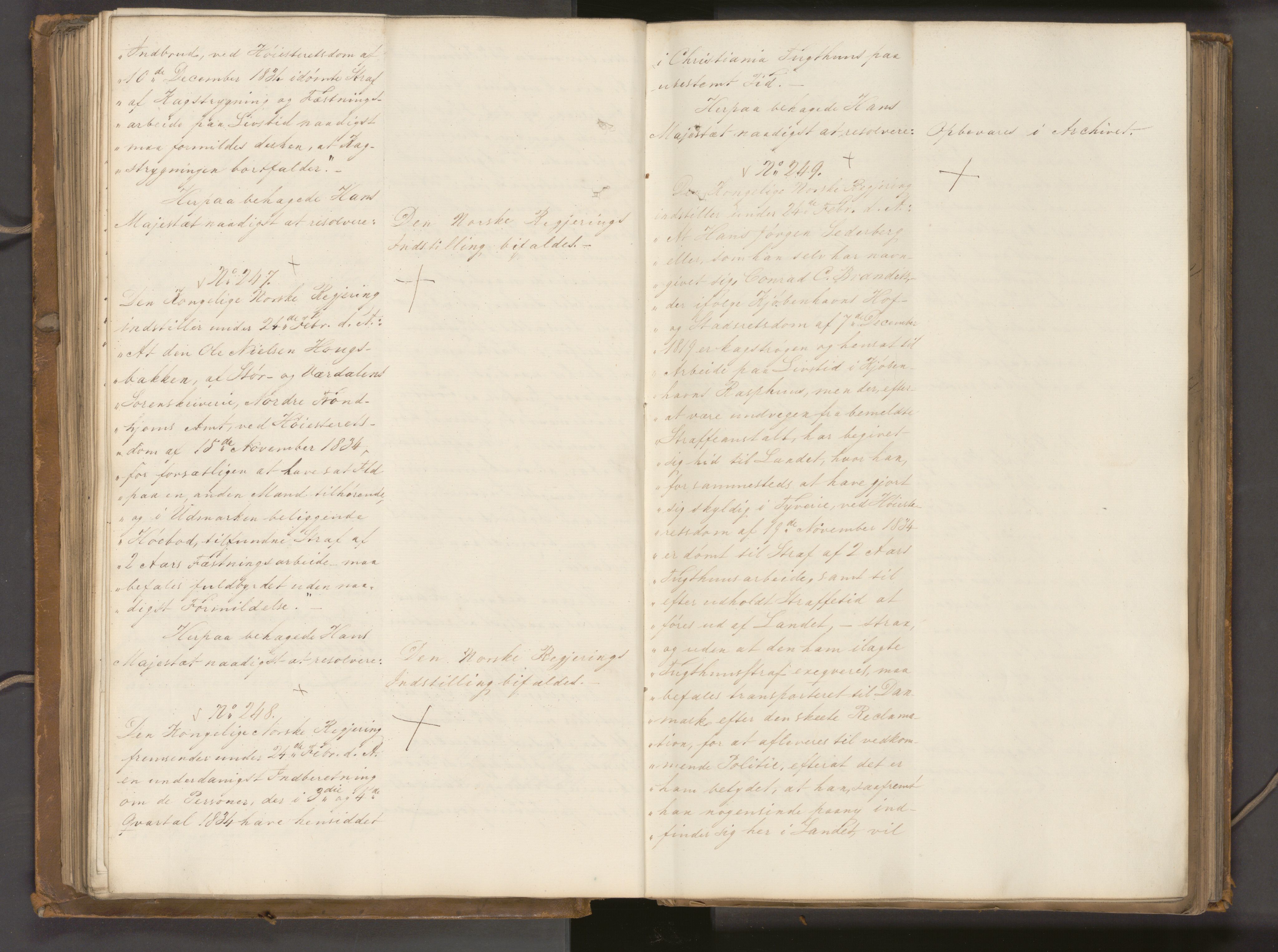 Statsrådssekretariatet, AV/RA-S-1001/A/Ab/L0040: Kgl. res. nr. 1-568, 1. halvår, 1835