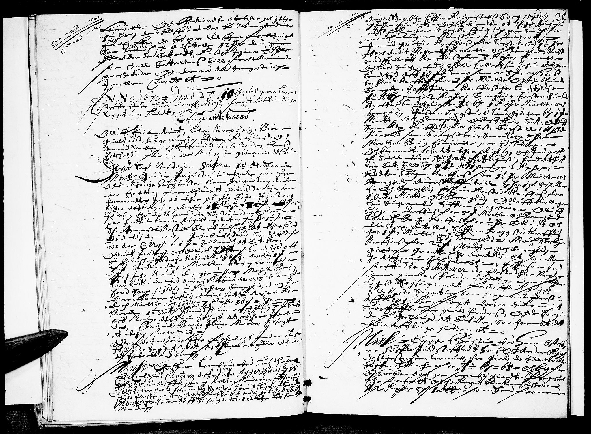 Jarlsberg-sorenskriveriene, SAKO/A-79/F/Fa/L0009: Tingbok, 1673, s. 28