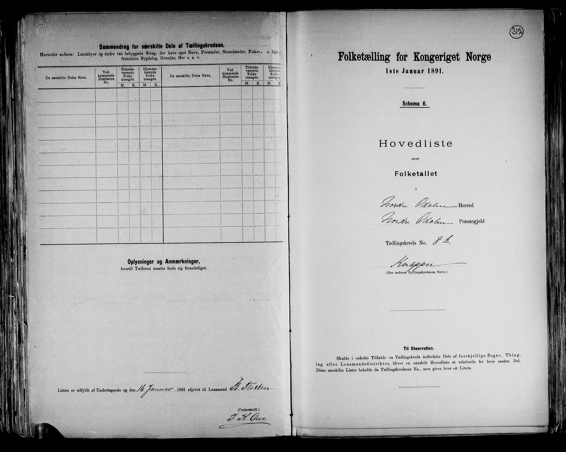 RA, Folketelling 1891 for 0418 Nord-Odal herred, 1891, s. 25