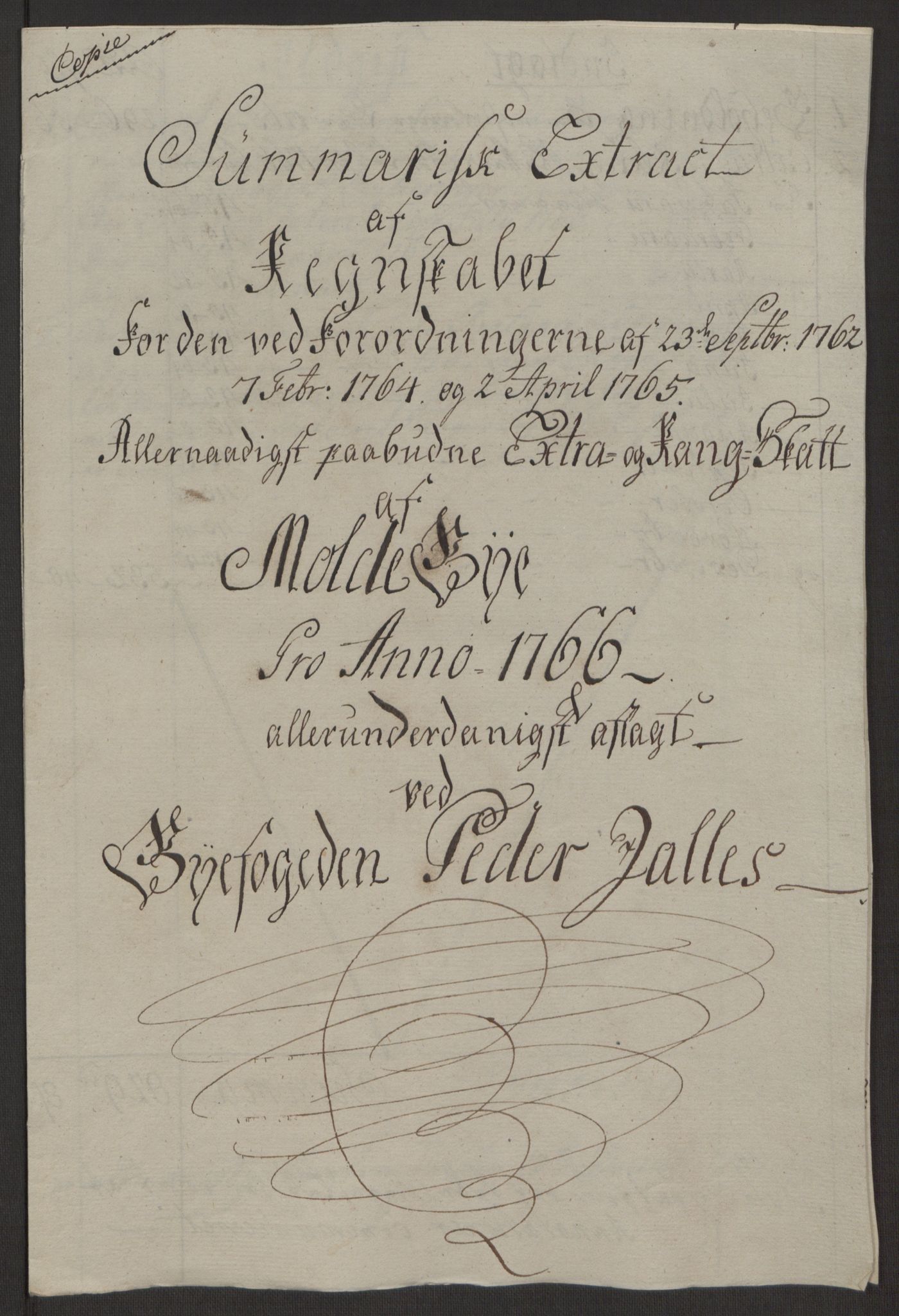 Rentekammeret inntil 1814, Reviderte regnskaper, Byregnskaper, AV/RA-EA-4066/R/Rq/L0487/0004: [Q1] Kontribusjonsregnskap / Ekstraskatt, 1762-1772, s. 128