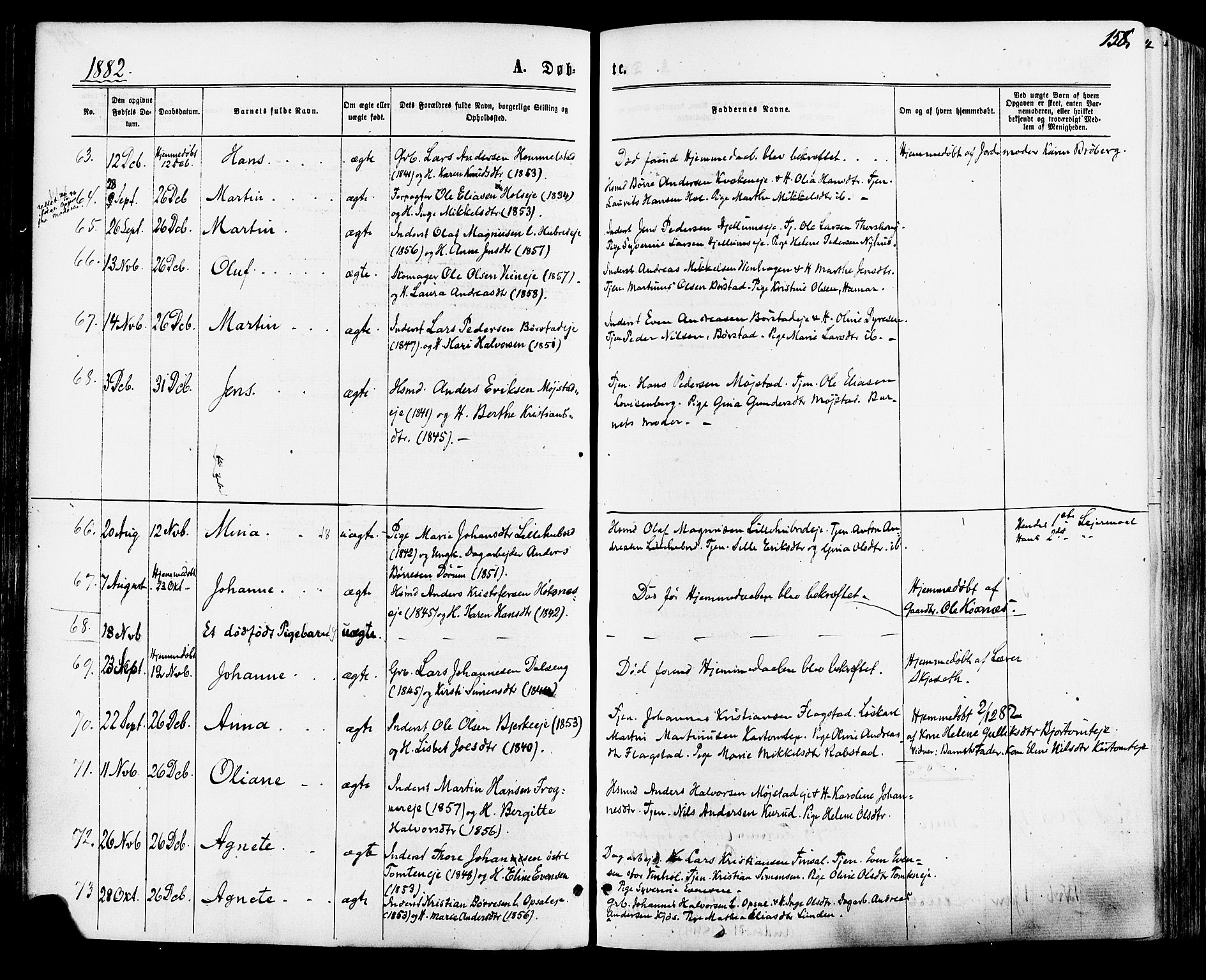 Vang prestekontor, Hedmark, AV/SAH-PREST-008/H/Ha/Haa/L0015: Ministerialbok nr. 15, 1871-1885, s. 158