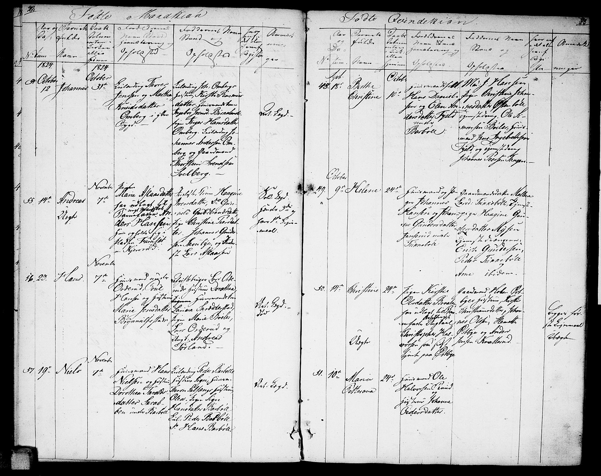 Enebakk prestekontor Kirkebøker, AV/SAO-A-10171c/F/Fa/L0007: Ministerialbok nr. I 7, 1823-1832, s. 22-23