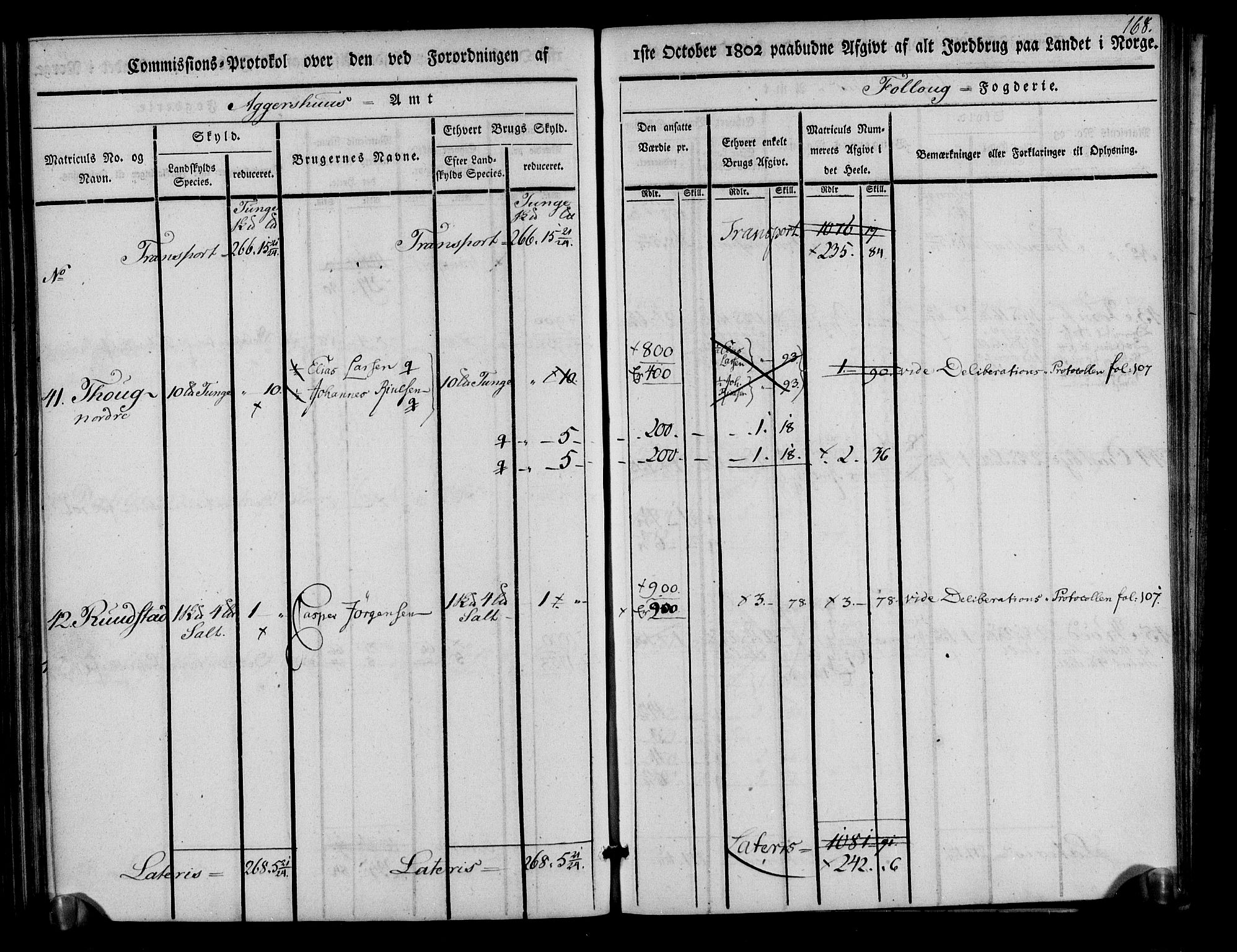 Rentekammeret inntil 1814, Realistisk ordnet avdeling, AV/RA-EA-4070/N/Ne/Nea/L0014: Follo fogderi. Kommisjonsprotokoll, 1803, s. 171