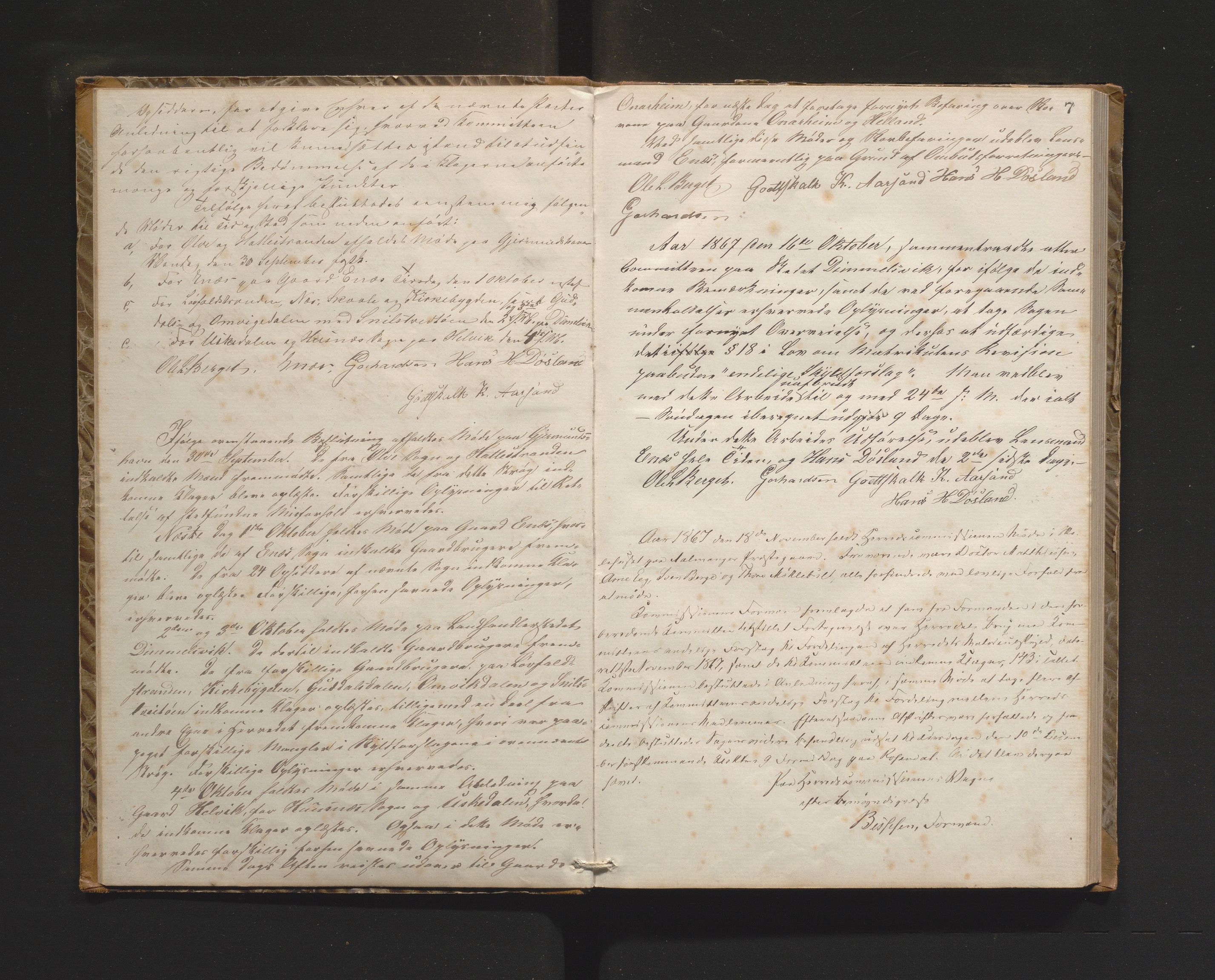 Kvinnherad kommune. Herredskommisjonen av 1883, IKAH/1224-181/A/Aa/L0001: Møtebok for Kvinnherad herredskommisjon, 1864-1870