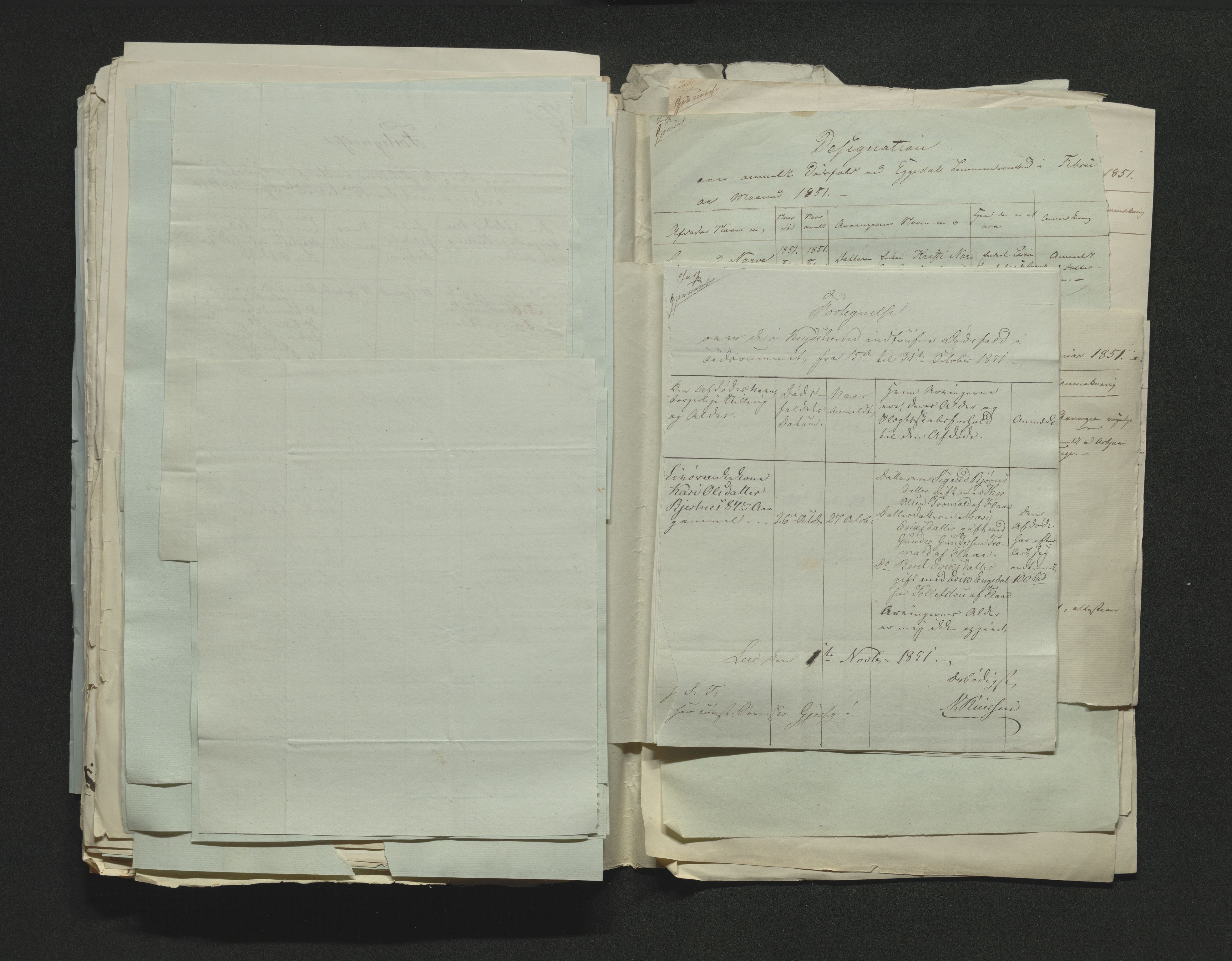 Eiker, Modum og Sigdal sorenskriveri, AV/SAKO-A-123/H/Ha/Hab/L0008: Dødsfallsmeldinger, 1850-1853